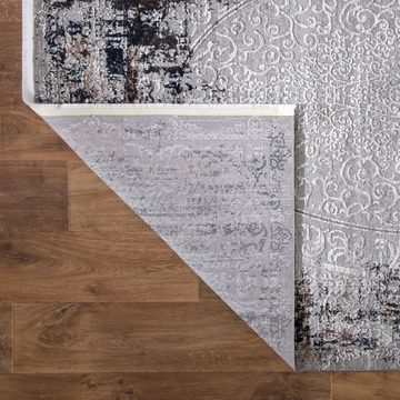 Teppich Venedig, Mozato, Rechteck, Höhe: 10 mm, Orientalisch, Hoch-Tief Effekt, Kurzflor Teppich, Vintage Design, Modern Design