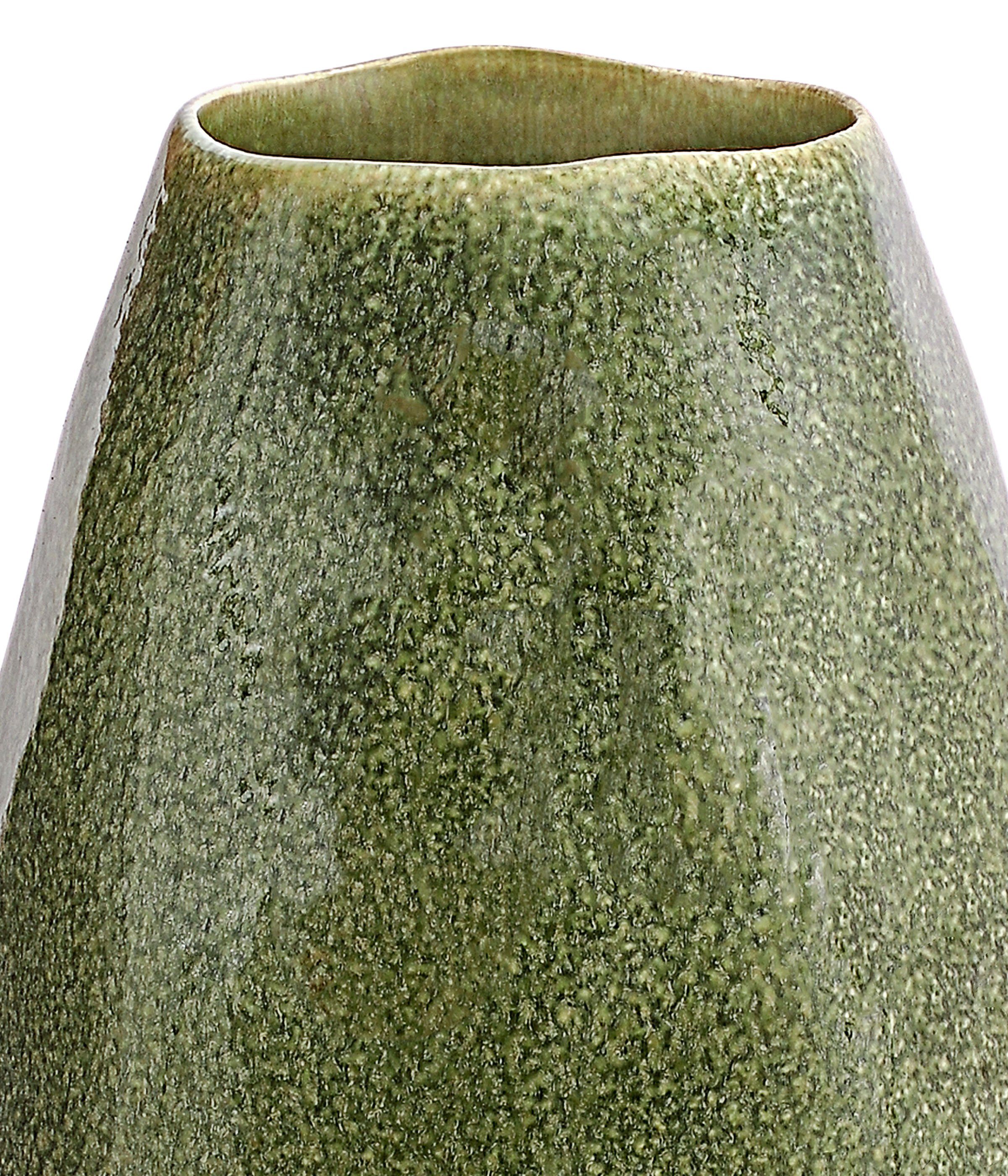 Übertopf dunkelgrün, Linn, Dehner Keramik, als Übertopf lasiert, handgefertige Blumenvase Vase oder