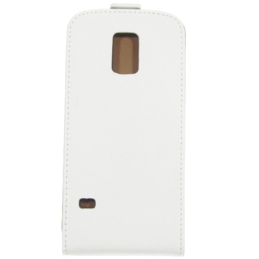 Handytasche Slim Leder Flip Hülle für Galaxy S5 Mini Weiß Handy Tasche Schutz Case (Flip Cover)