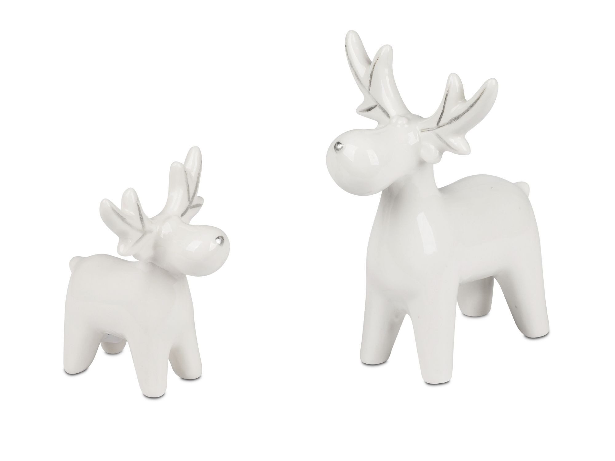 formano Dekofigur Winterzeit, Farbe: Weiß, Motiv: Hirsch günstig online kaufen