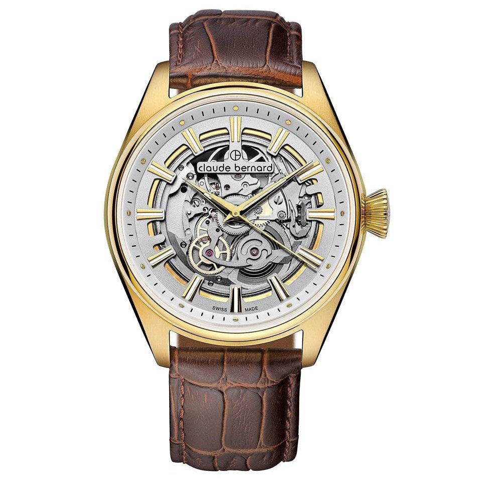 CLAUDE BERNARD Automatikuhr 85307.37JC.AID Herren Uhr Automatik Proud Heritage Skeleton