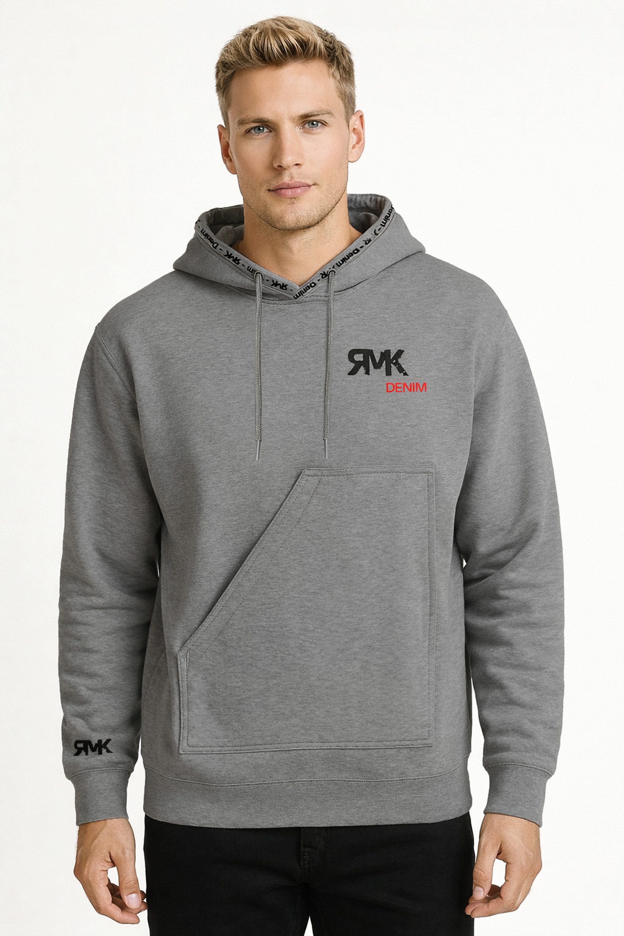 RMK Kapuzenpullover Herren Winter Pullover Bolsa Hoodie mit Bauchtasche mit Kapuze