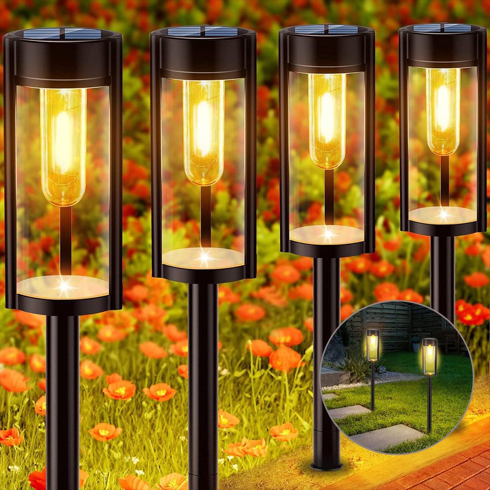 BlingBin Gartenleuchte Solar runde Wolframlampe LED günstig online kaufen