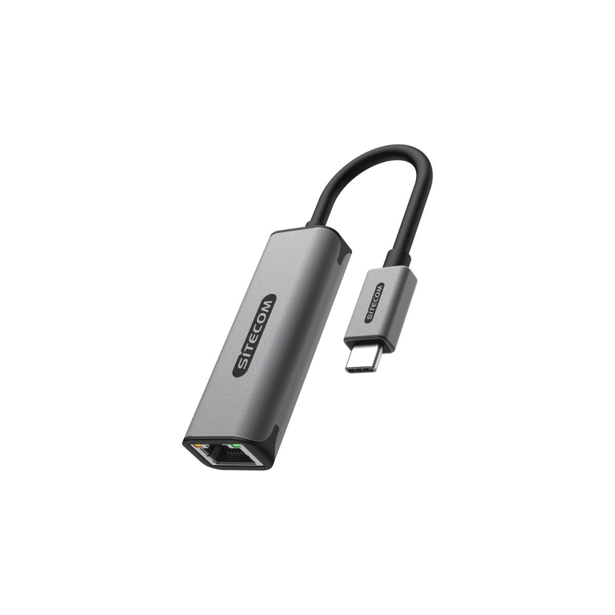 Sitecom AD-1005 USB-Adapter USB-C zu RJ45 (Ethernet), 15 cm, USB-C-zu-Ethernet-Adapter, 1000 Mbit/s, Plug and Play, 15 cm Kabel