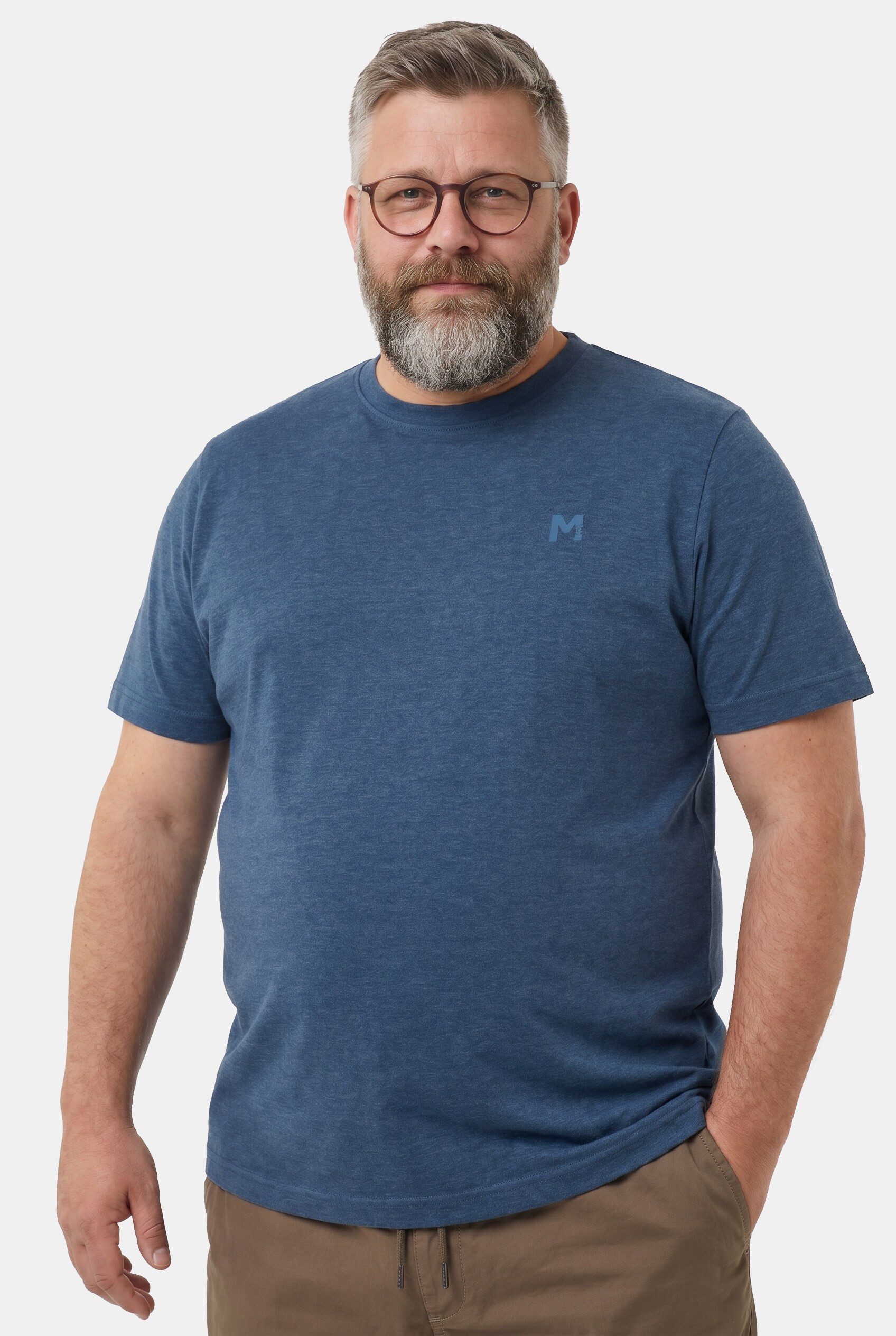 Men Plus T-Shirt T-Shirt Basic Halbarm Rundhals