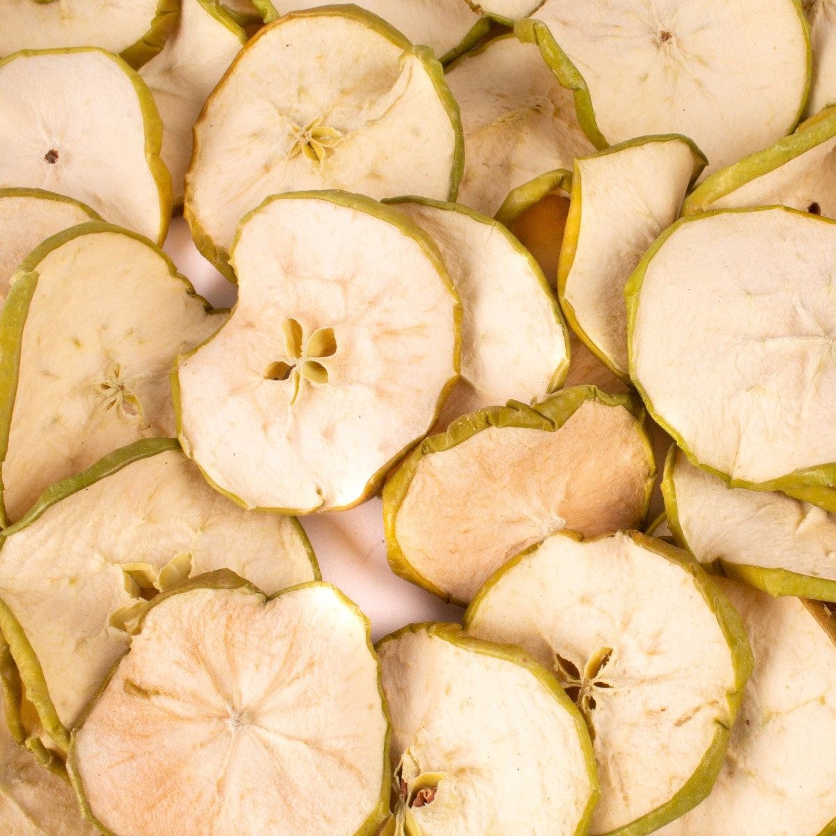 Trockenblume Getrocknete Früchte Apfelscheiben GERHILD, grün, Ø4-6cm, 200g, INNA-Glas