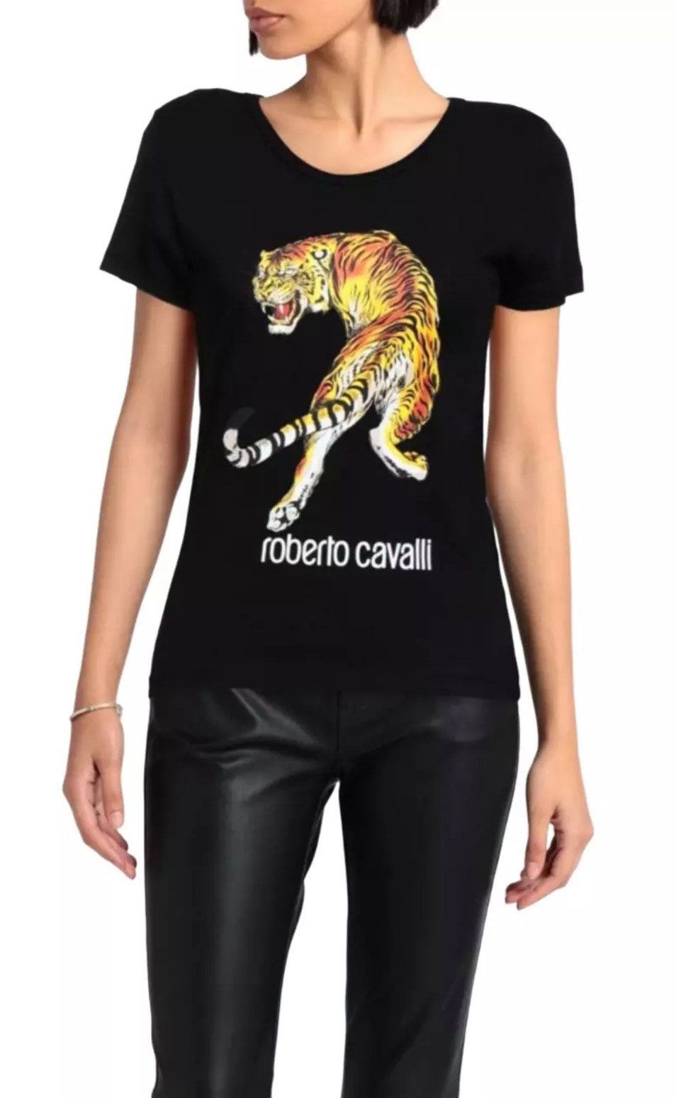 roberto cavalli T-Shirt Firenze RC Tiger Logo Cotton gehört zur ikonischen Hauptkollektion