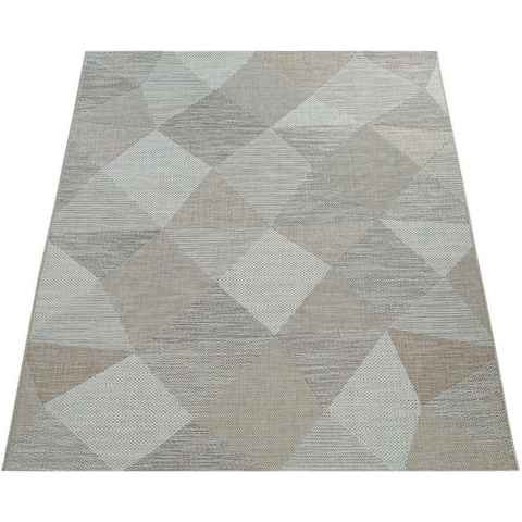 Teppich Kortrijk 743, Paco Home, rechteckig, Höhe: 4 mm, Flachgewebe, modernes Design, Pastell-Farben, In- und Outdoor geeignet