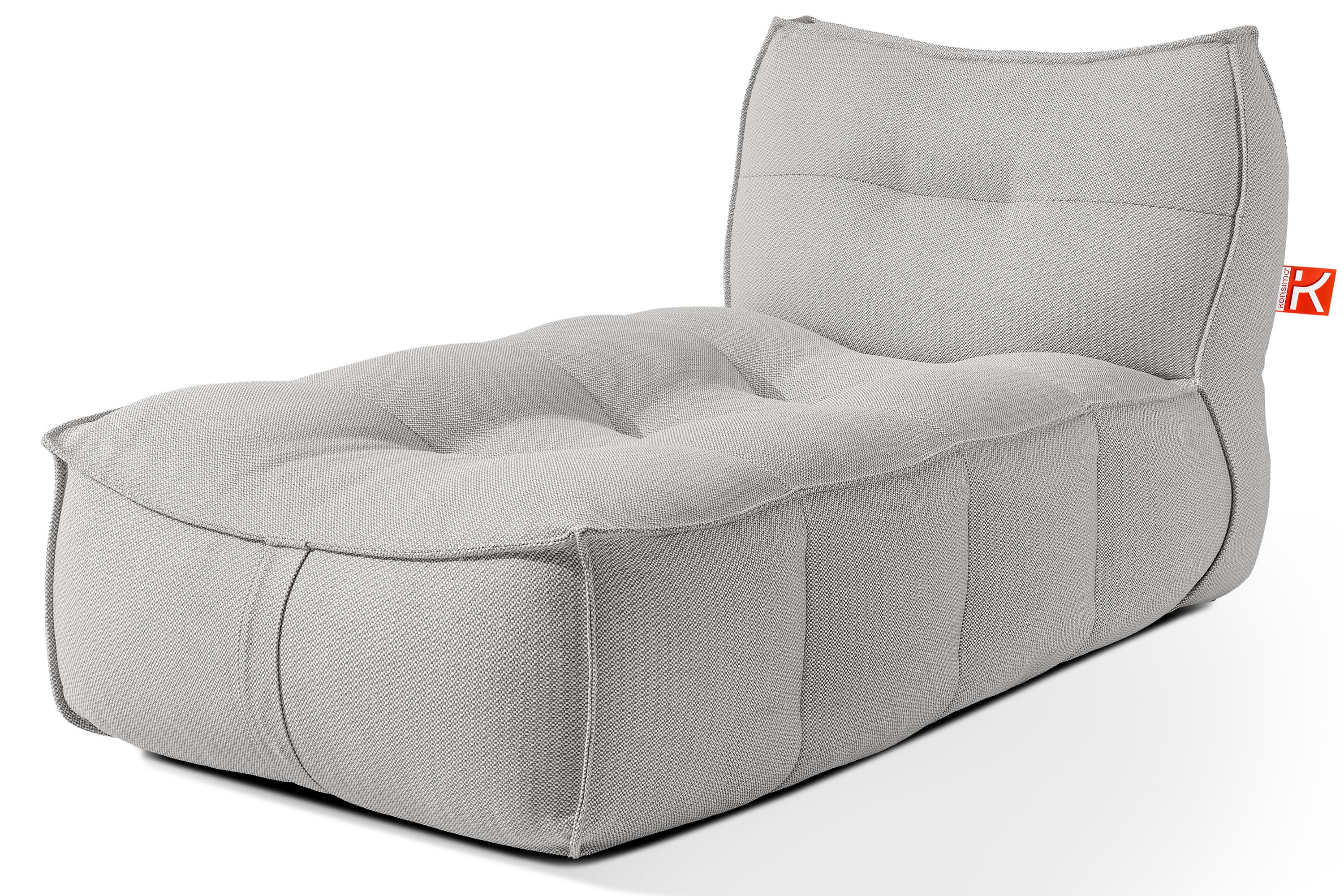 KONSIMO® Gartenliege LOVIA Sonnenliege, Gartenmöbel, Relaxsessel, Premiumqualität aus EU, wetterbeständig, rutschfeste Unterseite, ultra-robuste Griffe, hochwertiger Sitzkomfort, mit integrierter Schutzhülle