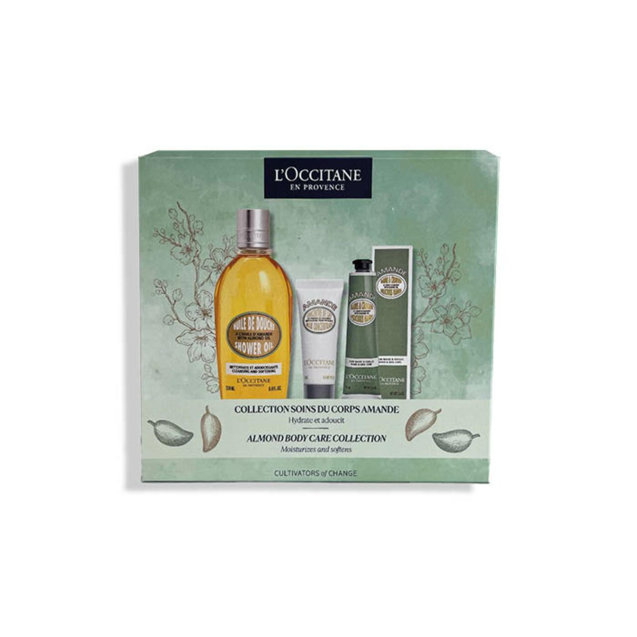 L'OCCITANE Bodylotion Mandel Körperpflege Set = Duschöl 250 ml + Handcreme 75 ml + Körpercre