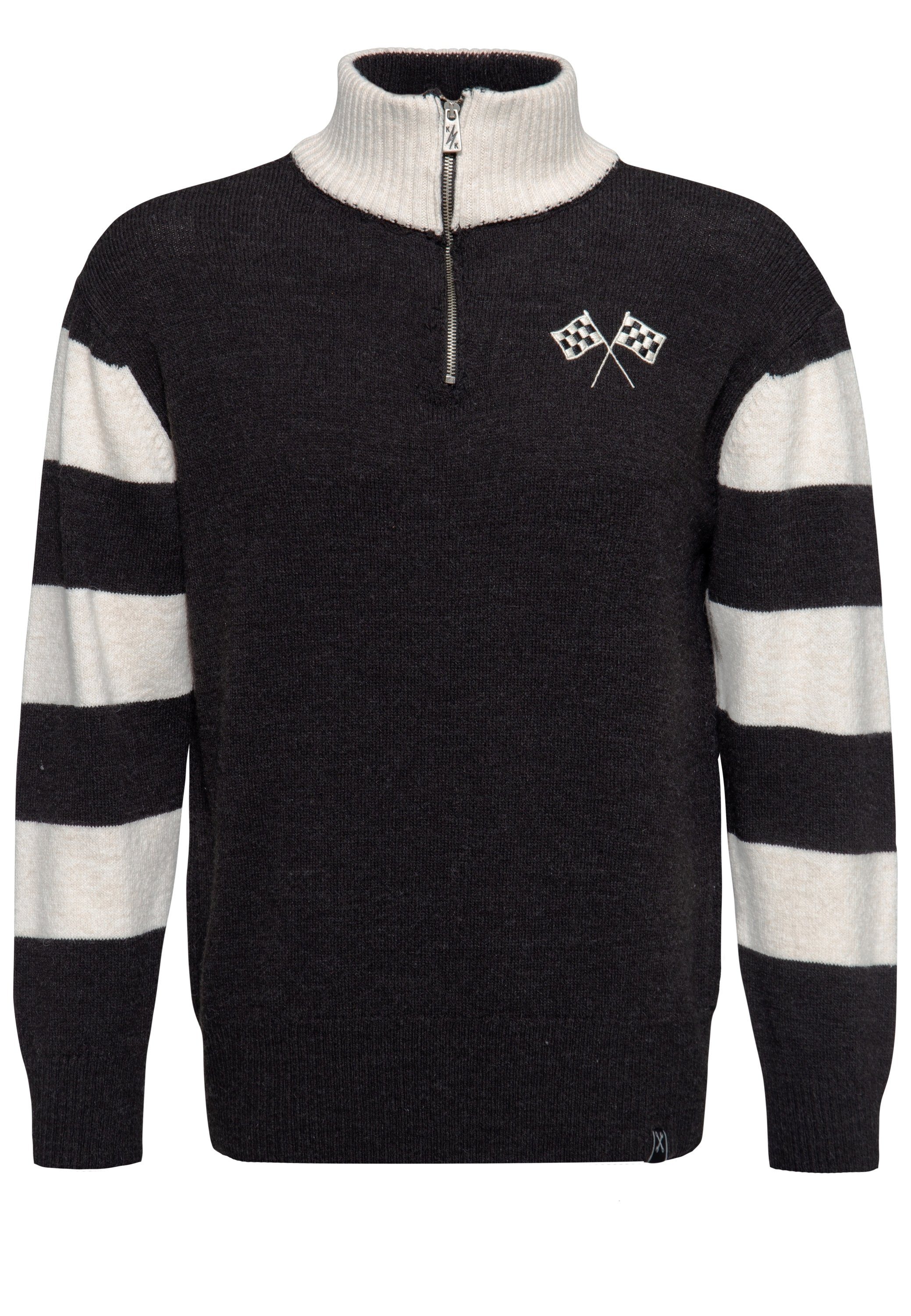 KingKerosin Strickpullover KK Motor Crew im Vintage-Look günstig online kaufen