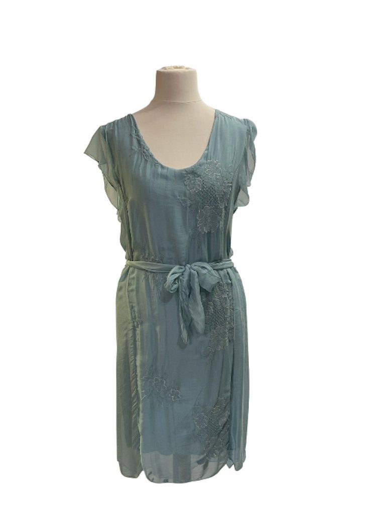 Sommerkleid Seidenkleid Sommer Herbst Kleid mit Muster