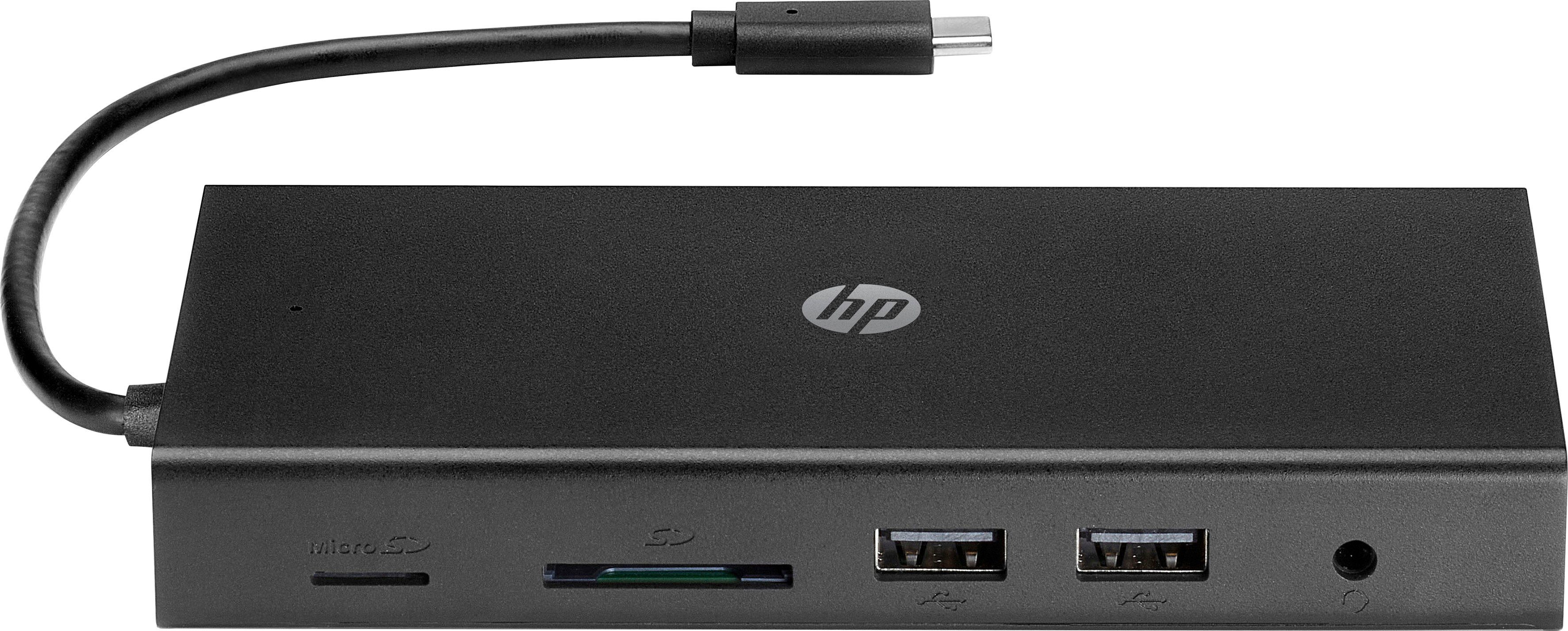 HP USB-C-Reisehub mit mehreren Anschlüssen Adapter zu 3,5-mm-Klinke, USB 2.0, VGA