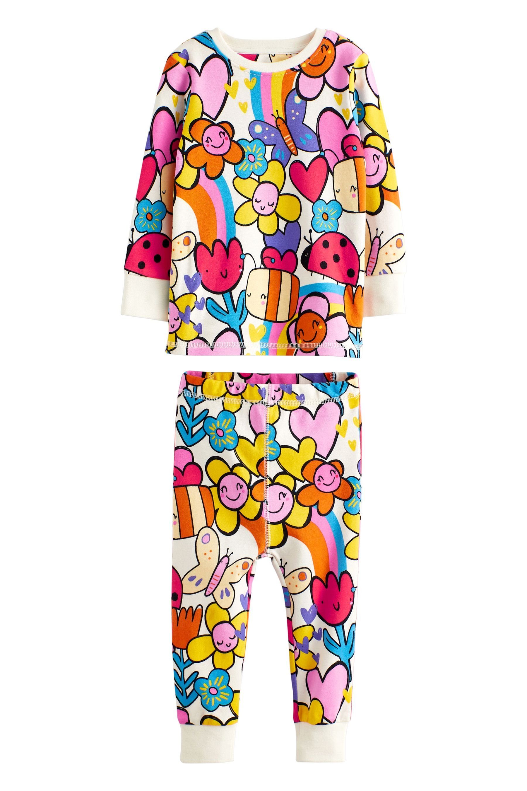 (6 Figurenmotiv, Kuschelige Multi Floral Bright Pyjama tlg) Next Pyjamas Character 3er-Pack mit