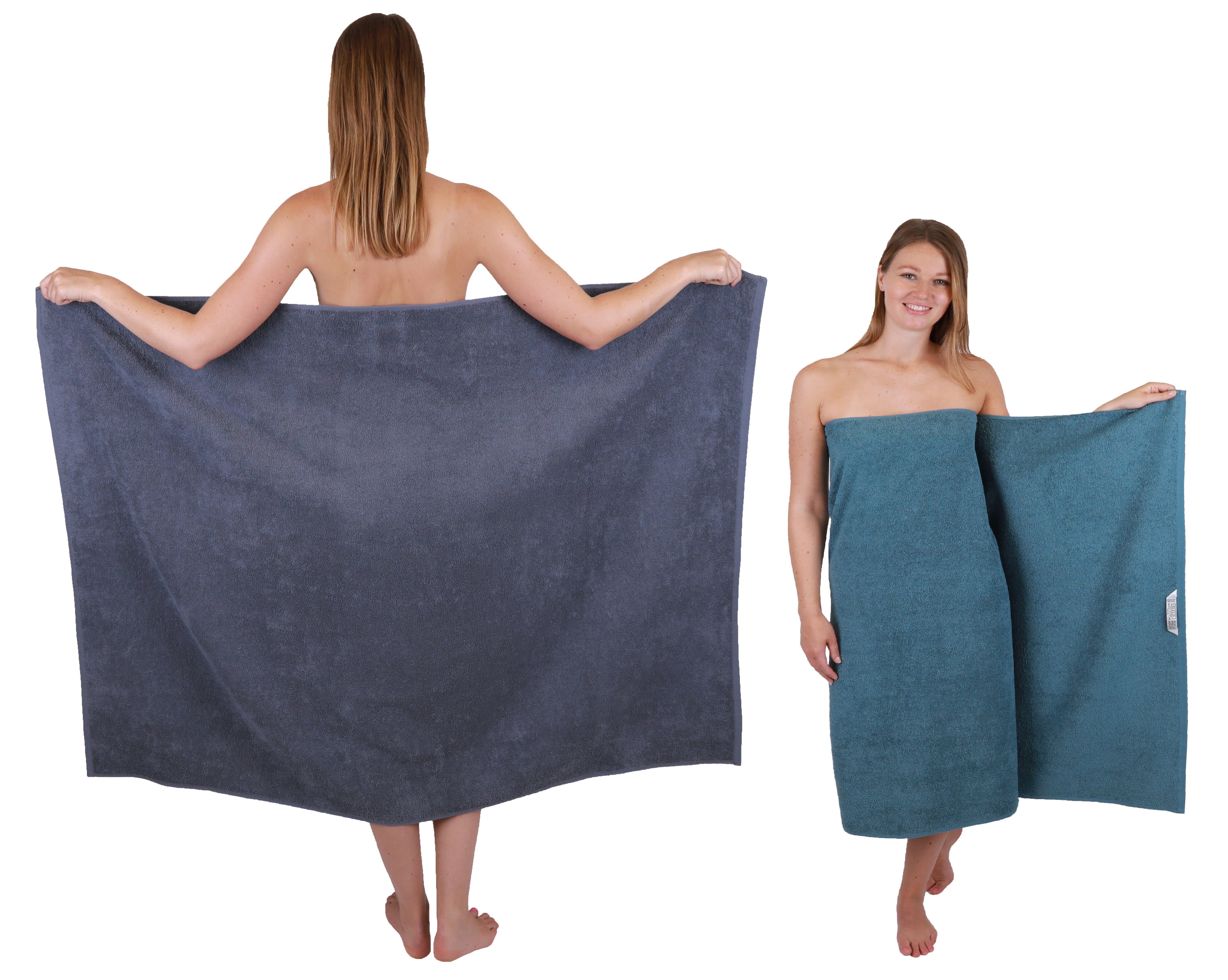 Betz Duschtücher Maxi 2 Stück XXL BERLIN 100x150 cm, 100% Baumwolle