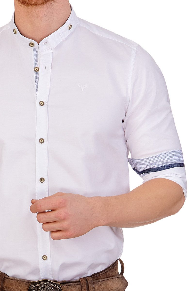 Hatico Trachtenhemd Trachtenhemd - HARTL - weiß