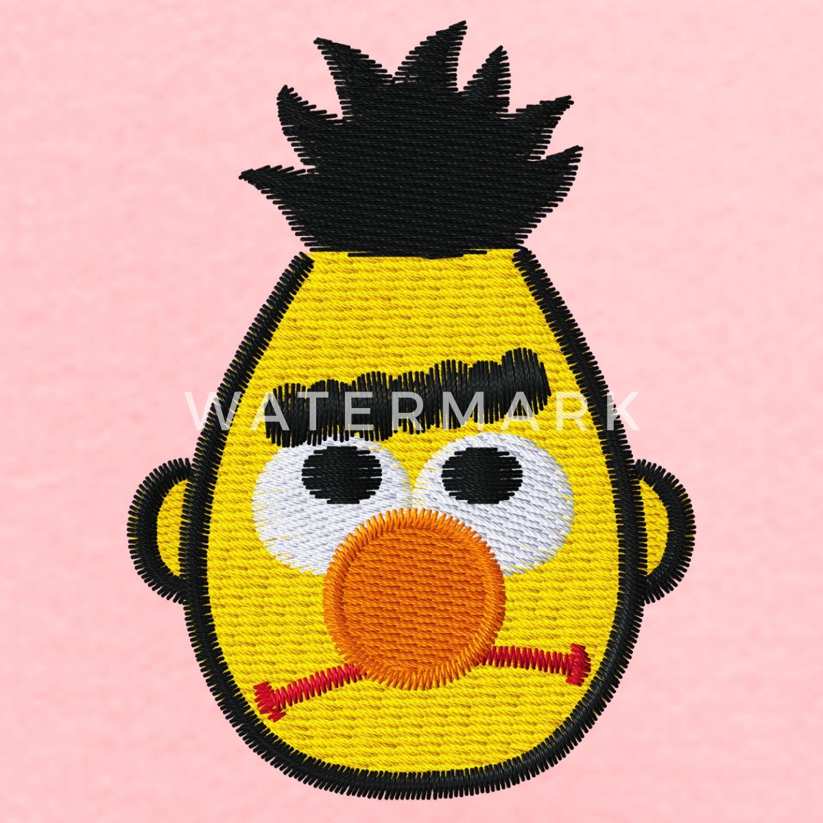 Spreadshirt Hoodie Sesamstraße Bert Als Stickmotiv Kinder Premium Hoodie (1-tlg)