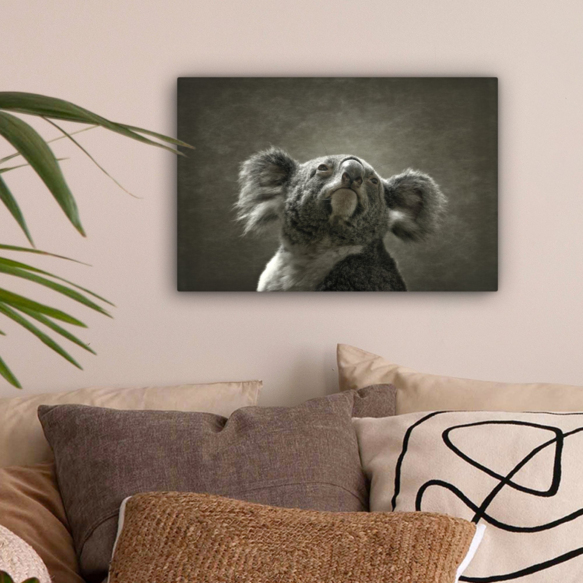OneMillionCanvasses® Leinwandbild Koala Aufhängefertig, 30x20 St), - cm (1 Kontur, Leinwandbilder, Wandbild Wanddeko, - Tiere