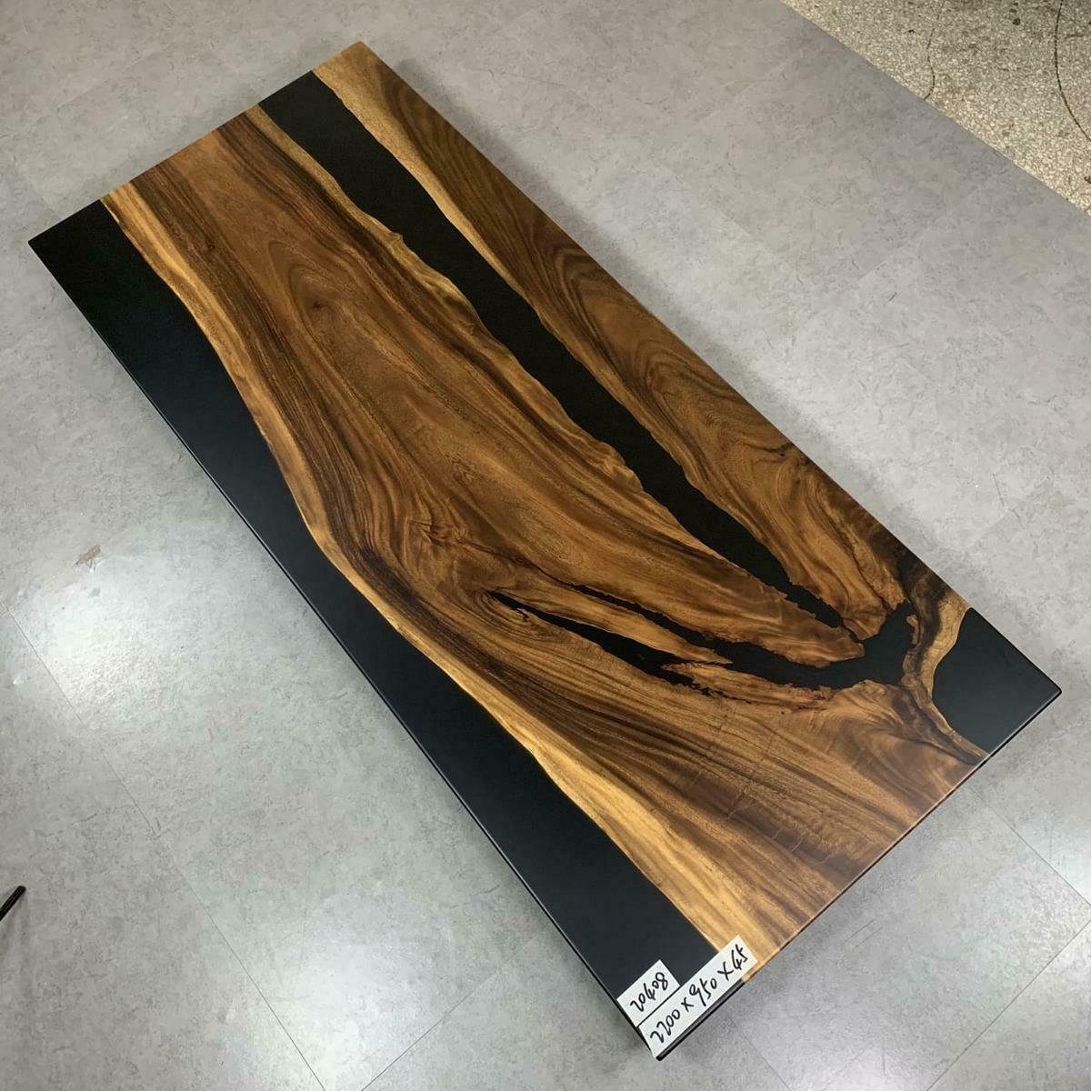 Luxus Holz Epoxidharz Design Esstisch, Echtes JVmoebel Esstisch River Table