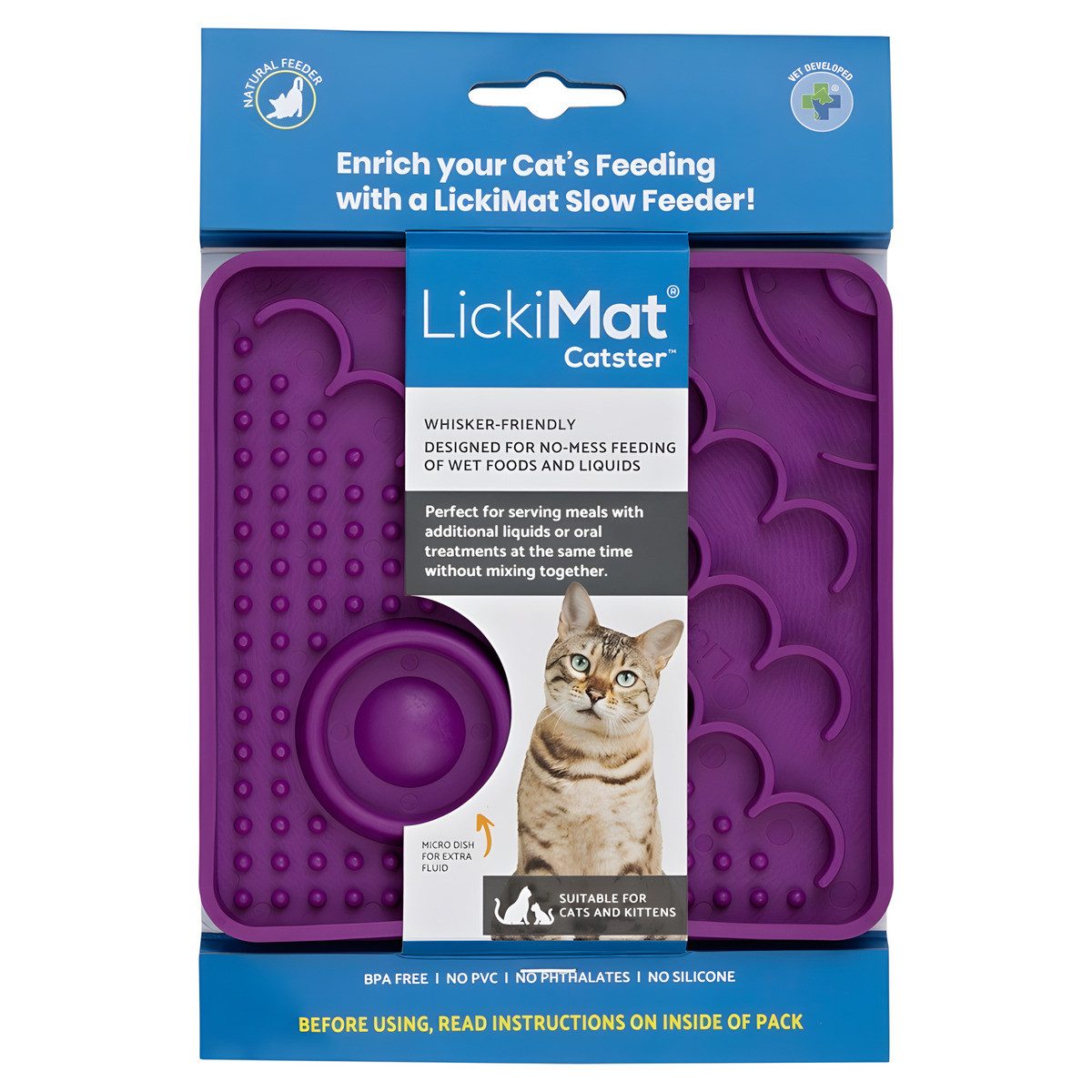 LickiMat Antischlingnapf Catster purple