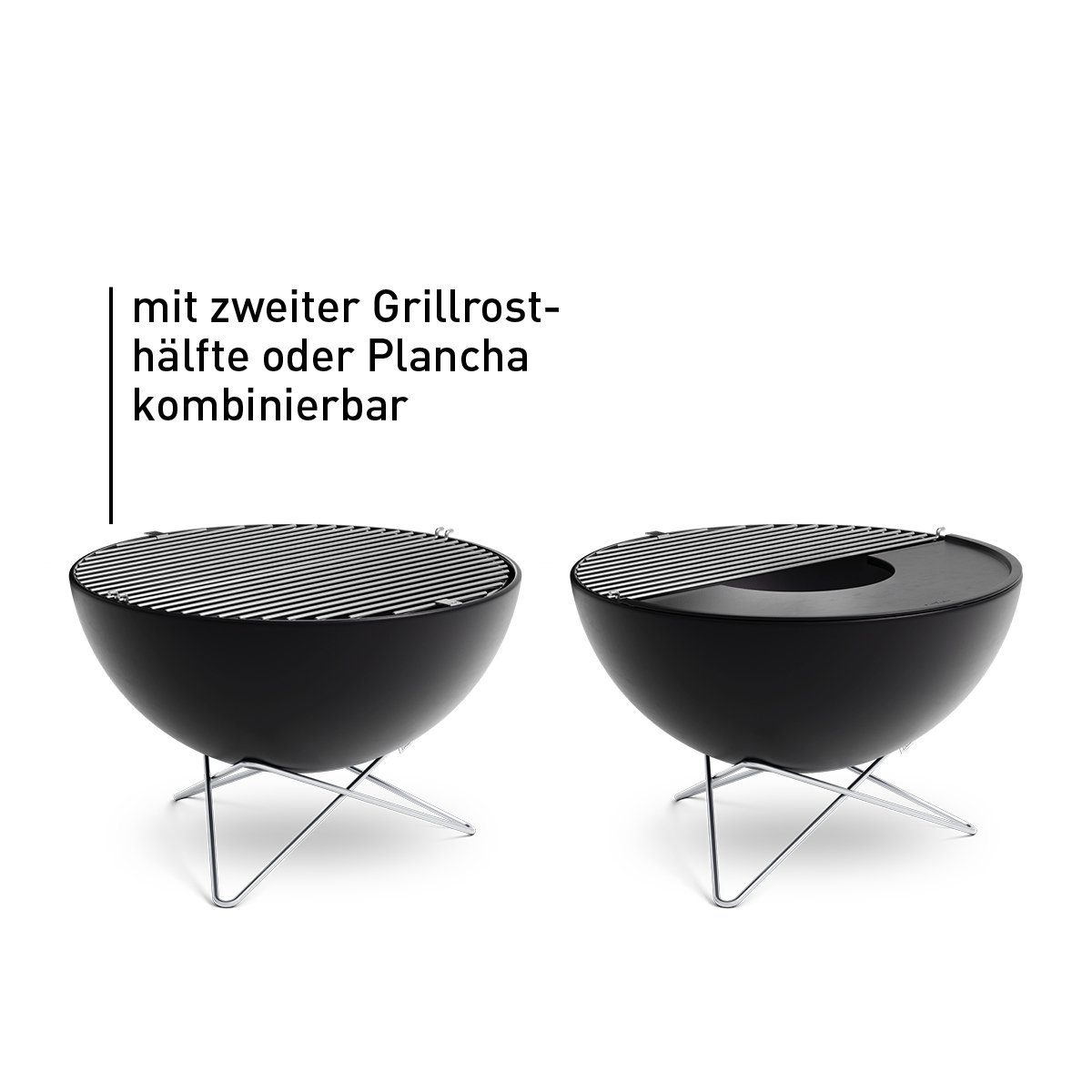 höfats Grillrost für BOWL 57, 70 (Zubehör für alle BOWL Feuerschalen, polierter Edelstahl, rund, verwandelt Bowl Feuerschale in einen Grill), langlebiges Produkt