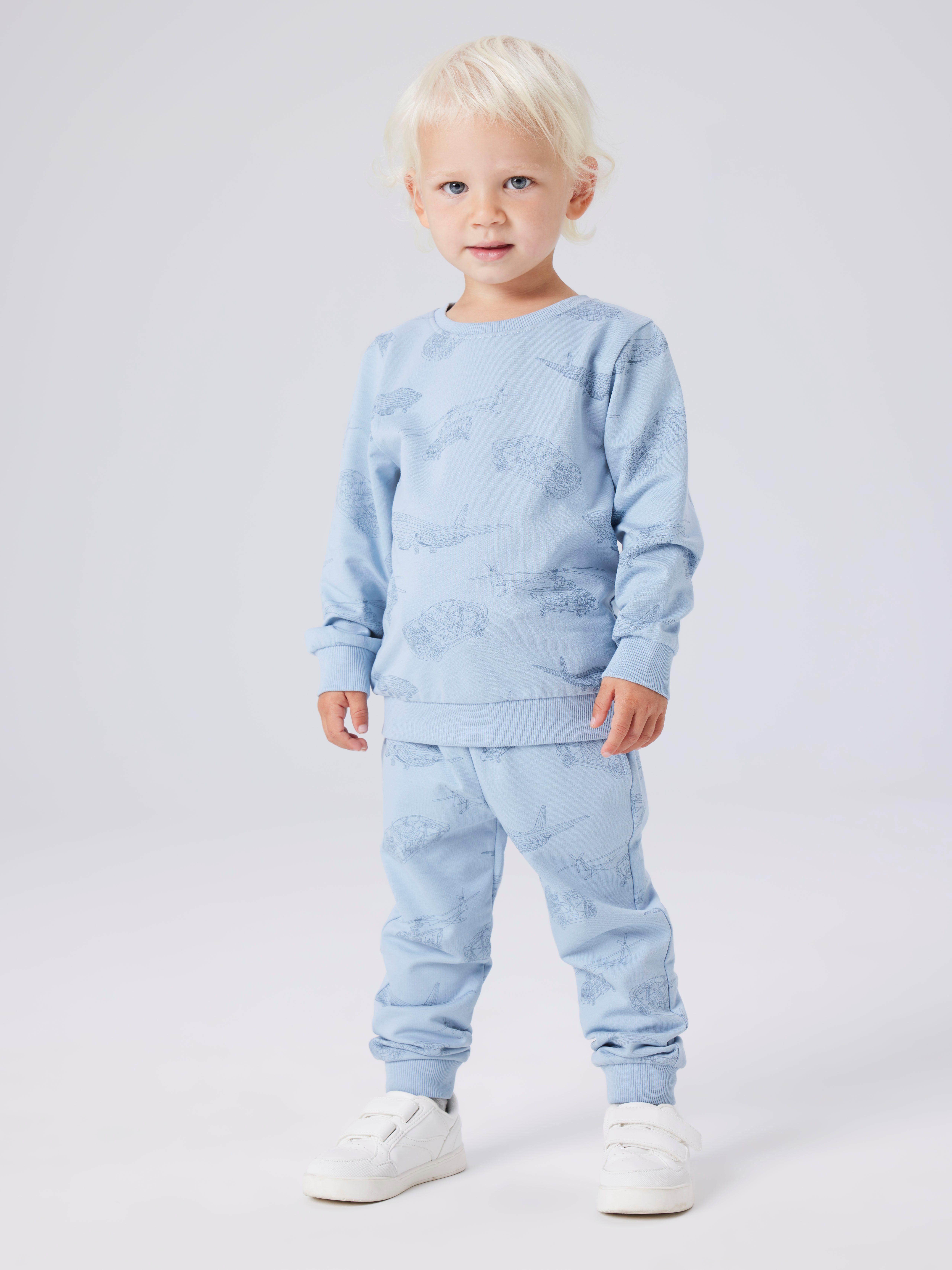 Name It Sweatpants NMMVARON für Jungen mit Tunnelzug und Markenlabel bedruckt, casual, normal, Baumwolle, ohne Kragen