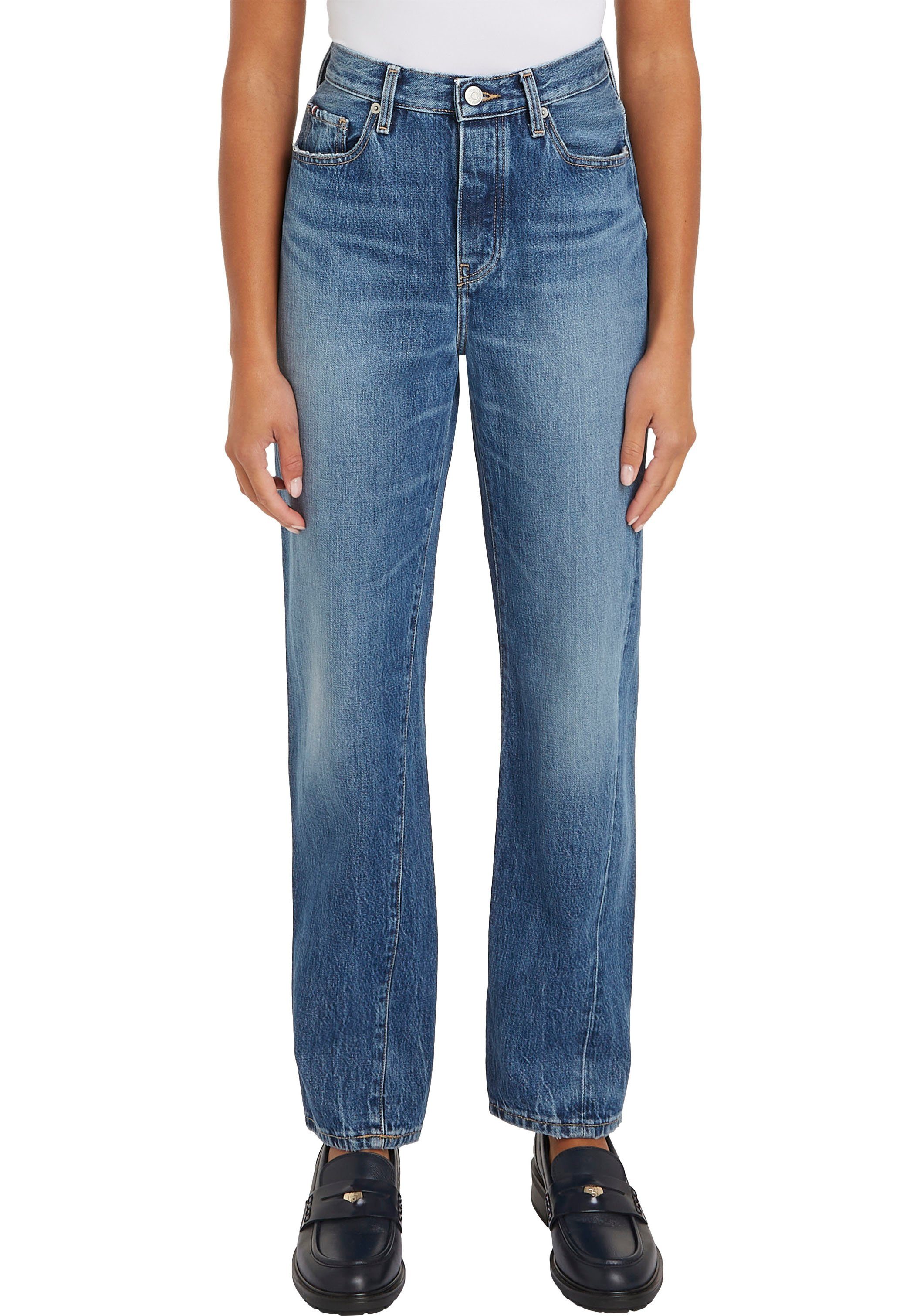 Tommy Hilfiger Straight-Jeans "CLASSIC STRAIGHT HW A TWIST BETH" mit Tommy günstig online kaufen