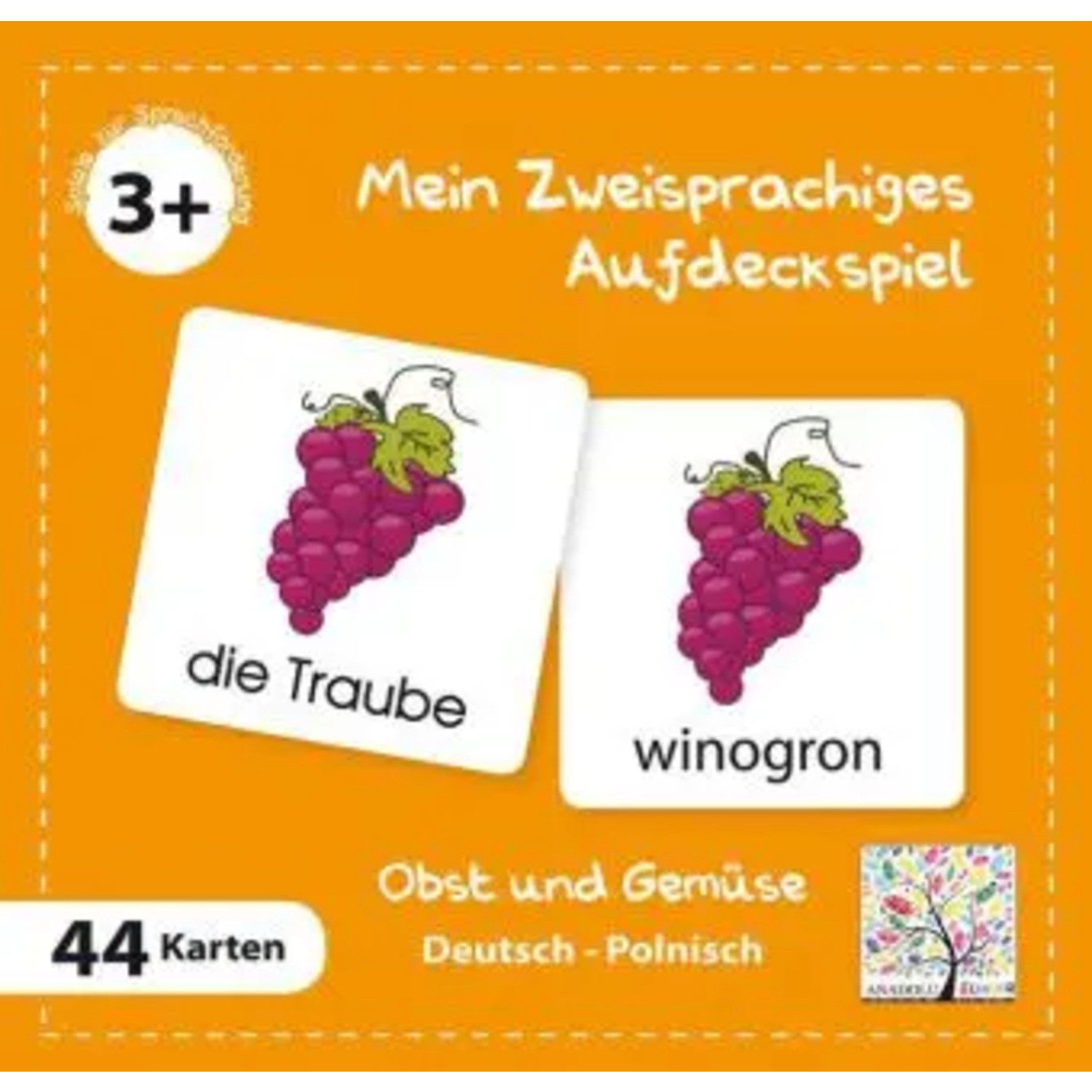 Schulbuchverlag Anadolu Spiel Mein Zweisprachiges Aufdeckspiel, Obst und Gemüse, Polnisch...