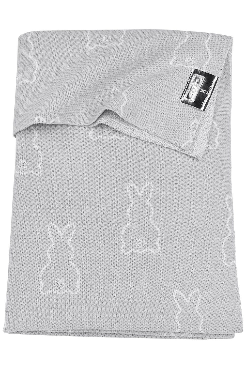 Babydecke Rabbit Silver, Meyco Baby, 75x100cm günstig online kaufen