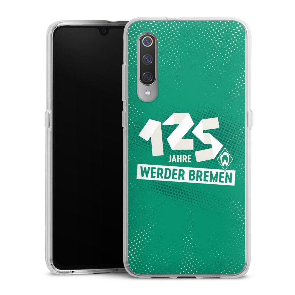 DeinDesign Handyhülle 125 Jahre Werder Bremen Offizielles Lizenzprodukt, Xiaomi Mi 9 Silikon Hülle Bumper Case Handy Schutzhülle