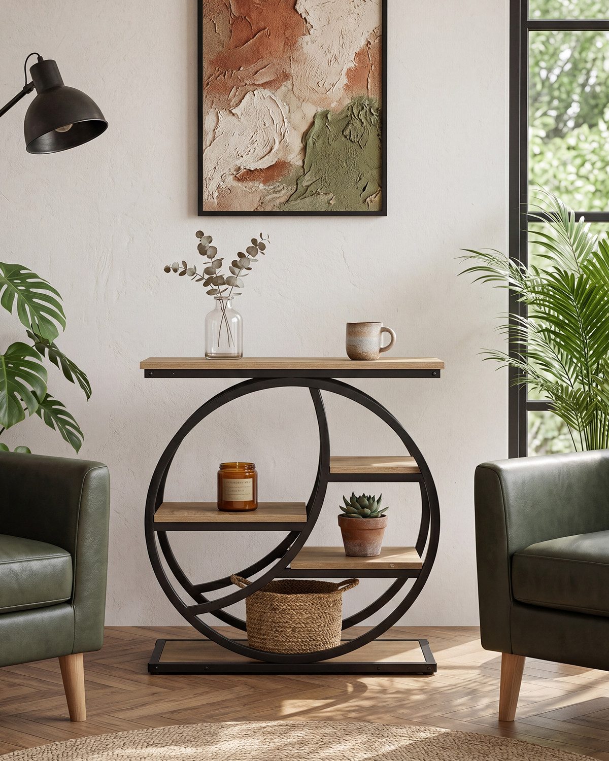 Tribesigns Beistelltisch schmaler Beistelltisch mit 4 Ablageflächen, moderner Nachttisch (65x30x65 cm), für Wohnzimmer, Homeoffice, Schlafzimmer – Bild 3 von 5