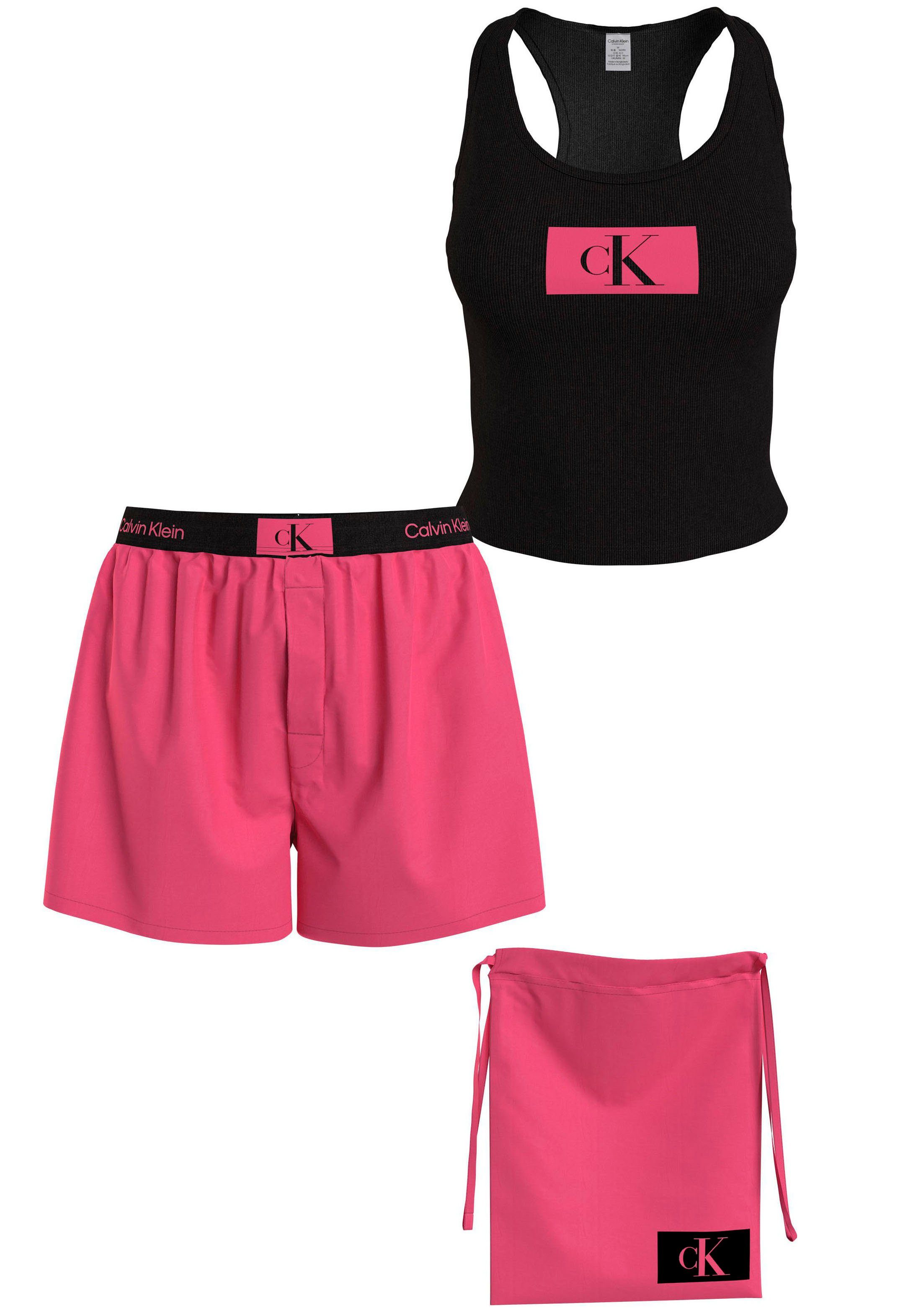 Calvin Klein Underwear Schlafanzug PJ IN CK-Logo BAG A tlg) 3 mit (Set
