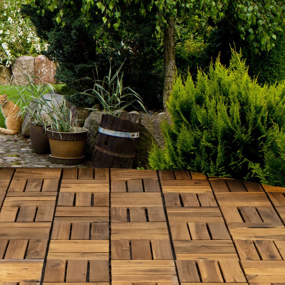 etc-shop Holzfliesen, Holzfliese Akazie 30 x günstig online kaufen