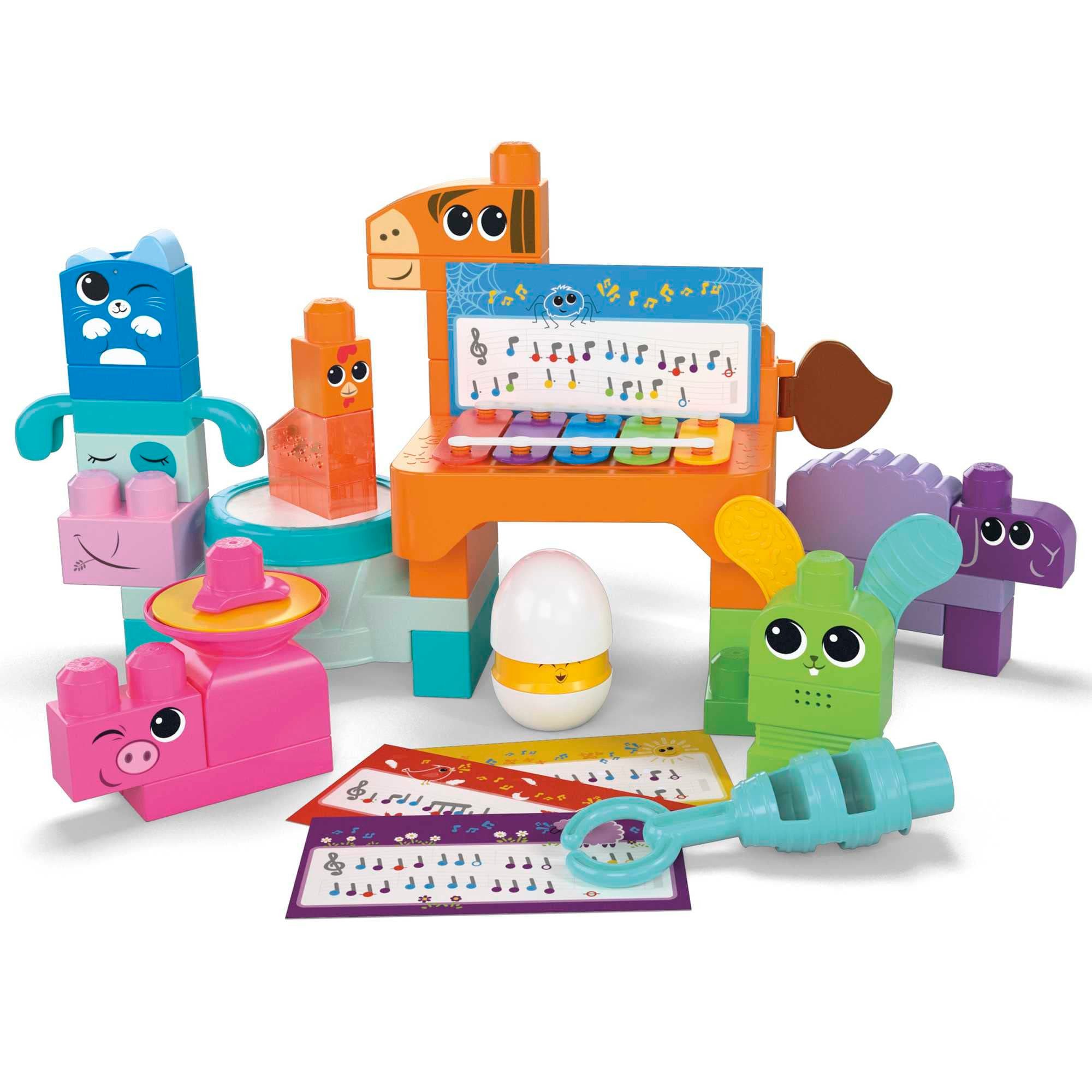 MEGA BLOKS Musikspaß Bauernhoftiere Konstruktions-Spielset, (40 St)