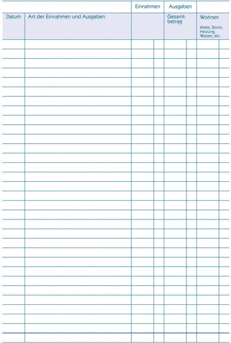 Formularblock Formularbuch Haushaltsbuch A5 36 Blatt