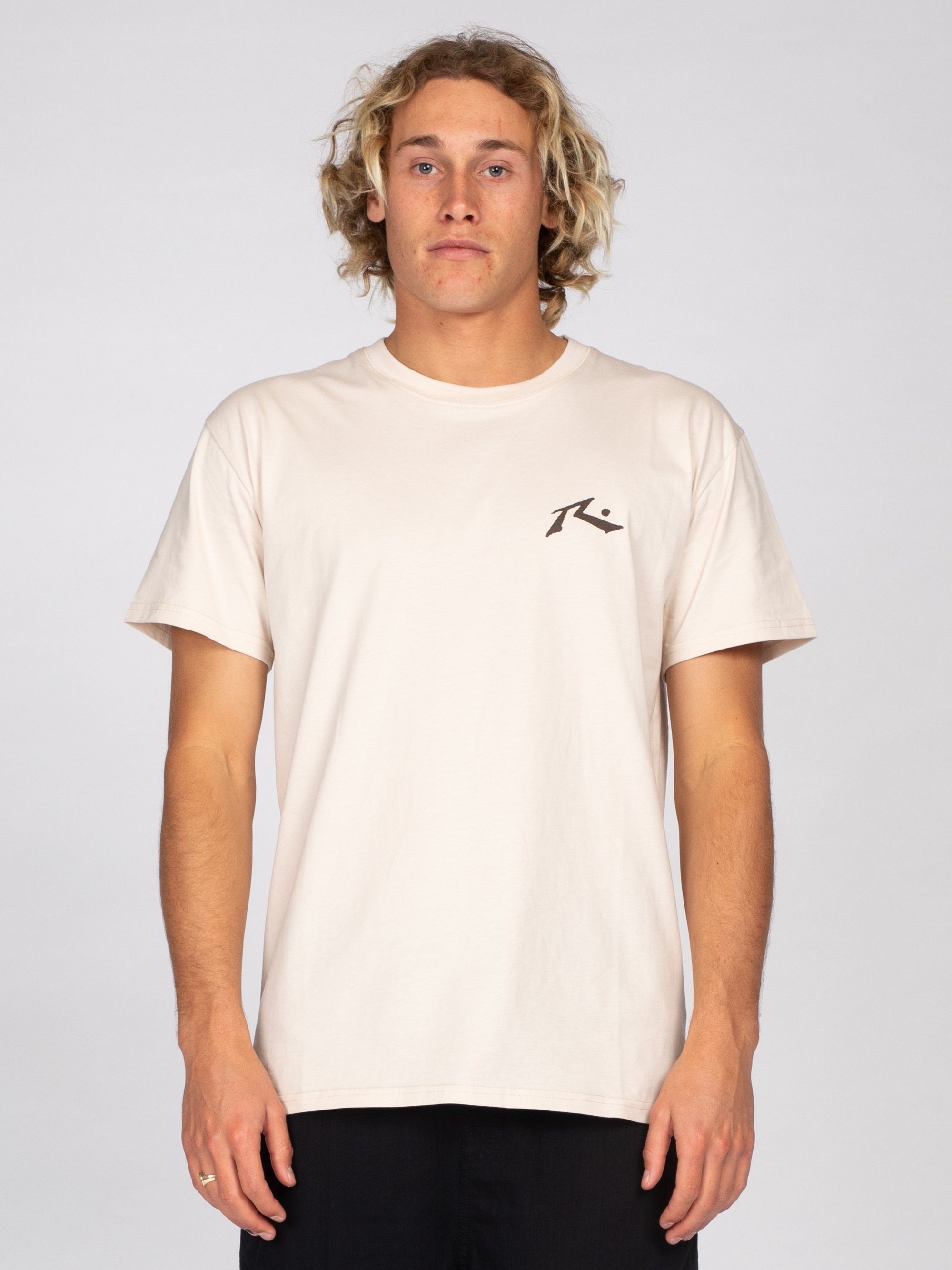 Rusty T-Shirt COMPETITION SHORT SLEEVE TEE Pumice Stone
