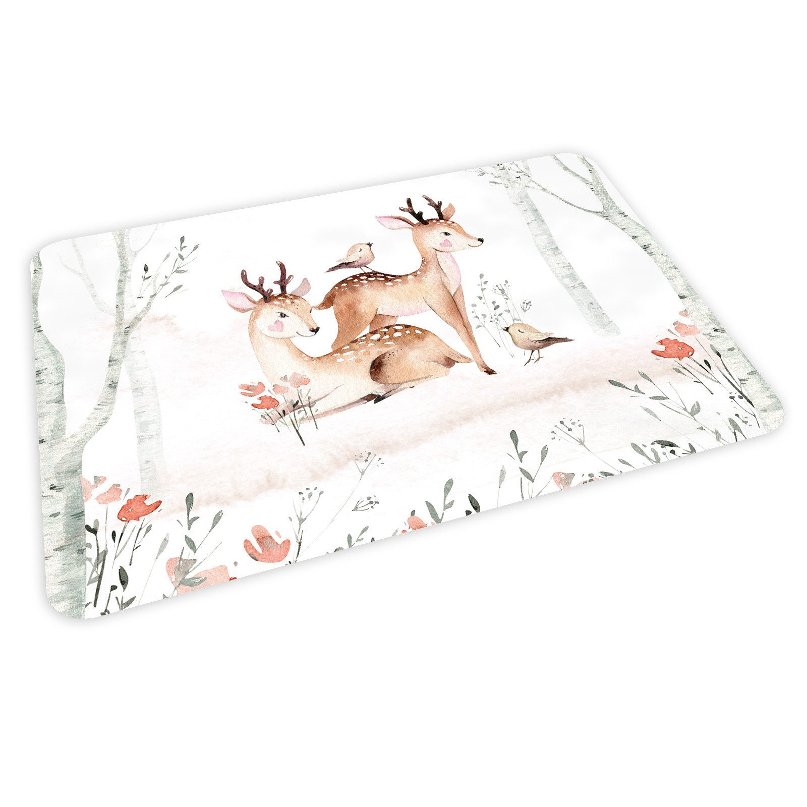 nikima Platzset stabiles Vinyl Tischset Rehe Kinder Platzset abwaschbar, (1 günstig online kaufen