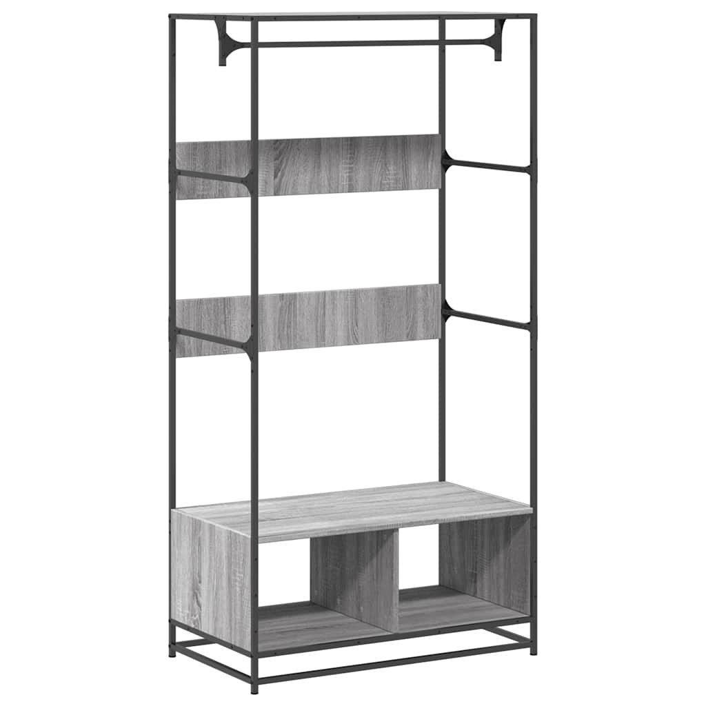 vidaXL Вішалки для одягу Вішалки для одягу Grau Sonoma 90x50x180 cm Holzwerkstoff, (1 St)
