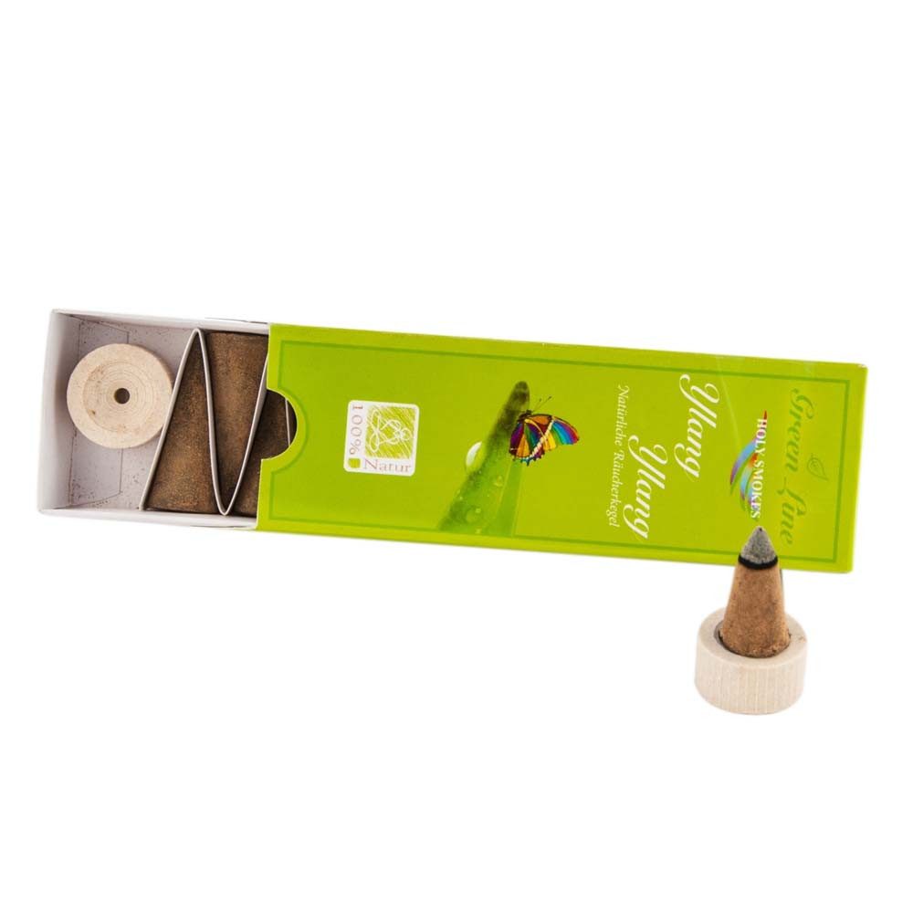 Berk Räucherspäne Holy Smokes Green Line Räucherkegel - Ylang Ylang 16g