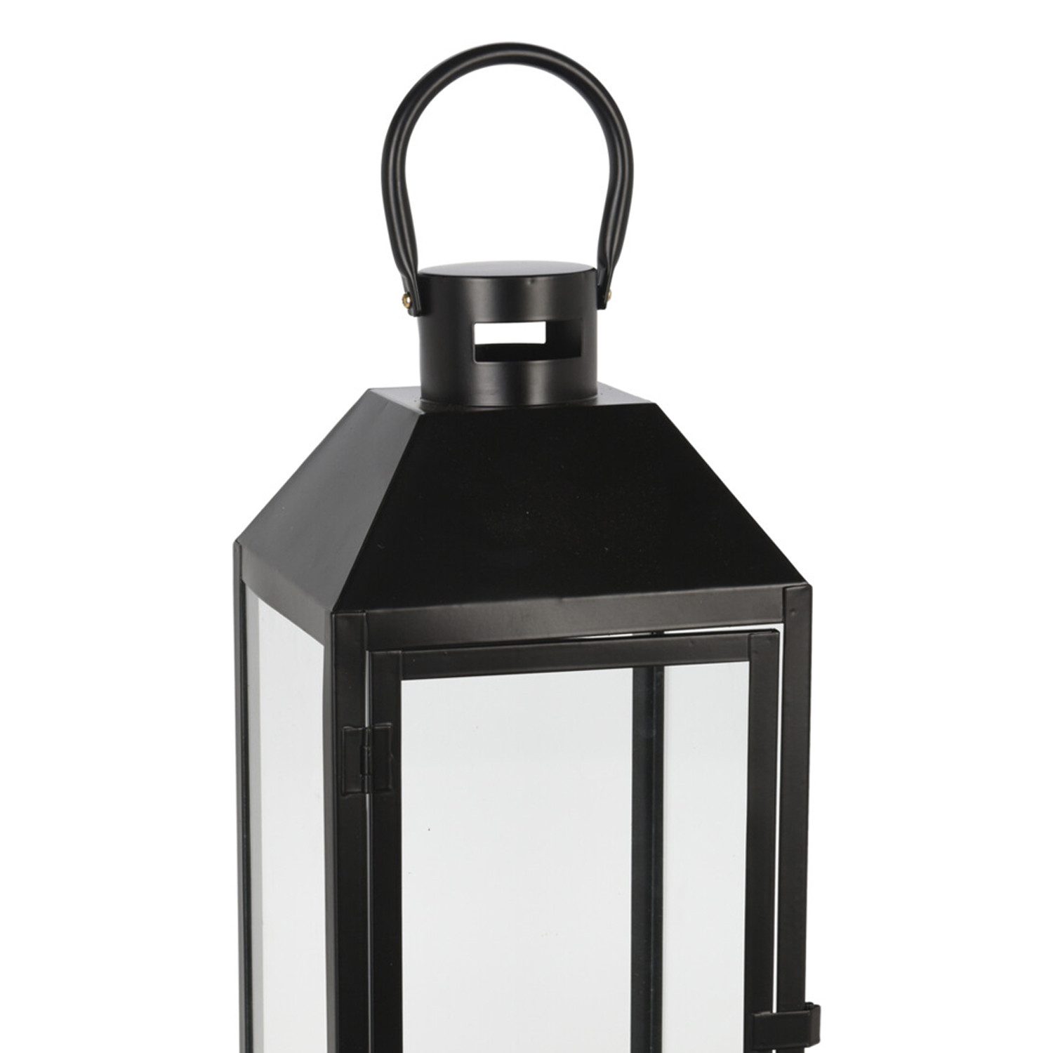 Mojawo Laterne 3er Gartenlaternen Laternen Metall Windlicht Schwarz H23/39/49cm