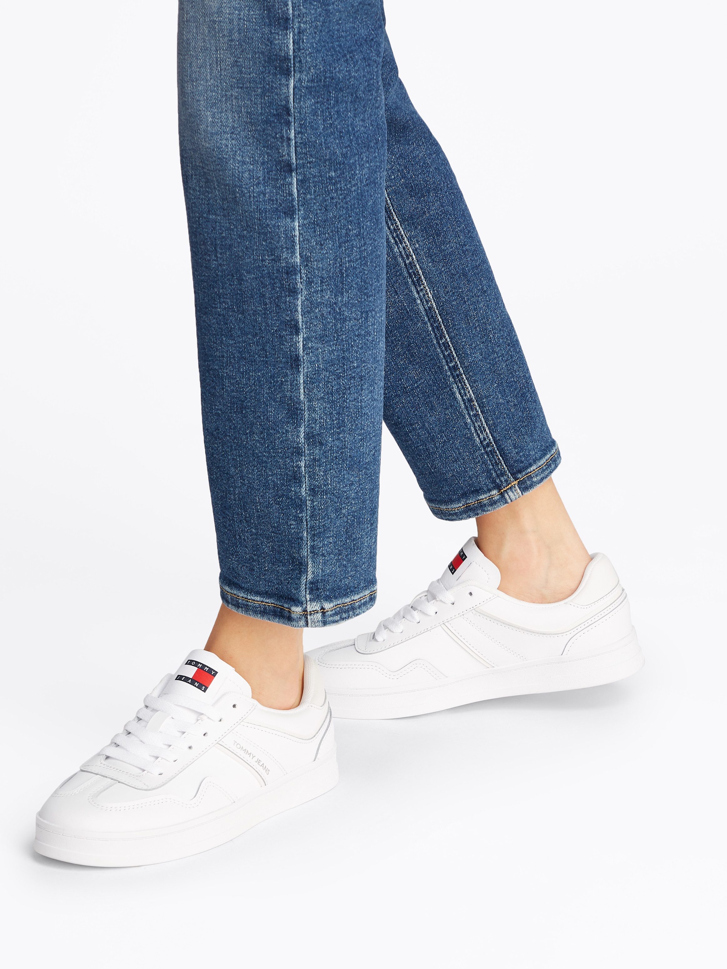 Tommy Jeans THE GREENWICH LEATHER Plateausneaker, Freizeitschuh, Halbschuh, günstig online kaufen