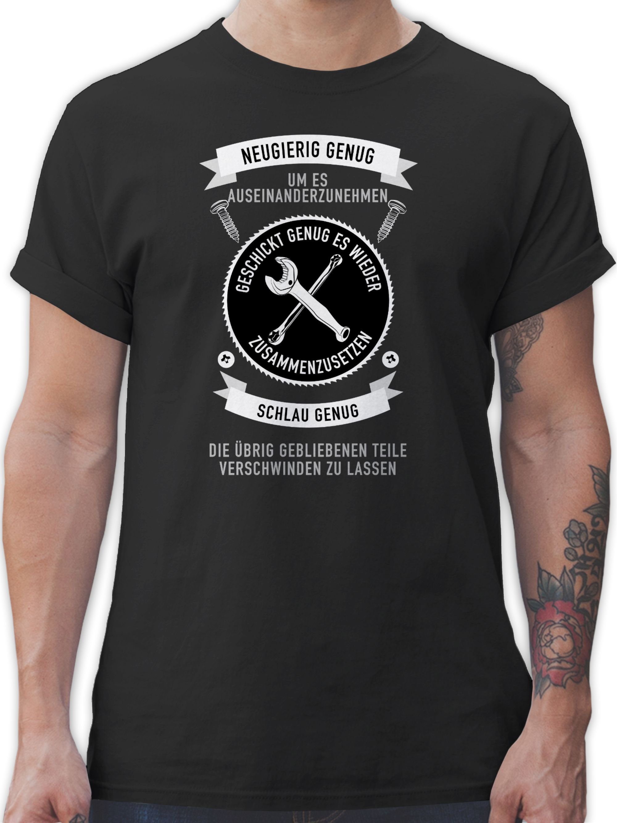 Shirtracer T-Shirt Handwerker Spruch Handwerker Geschenke 1 Schwarz