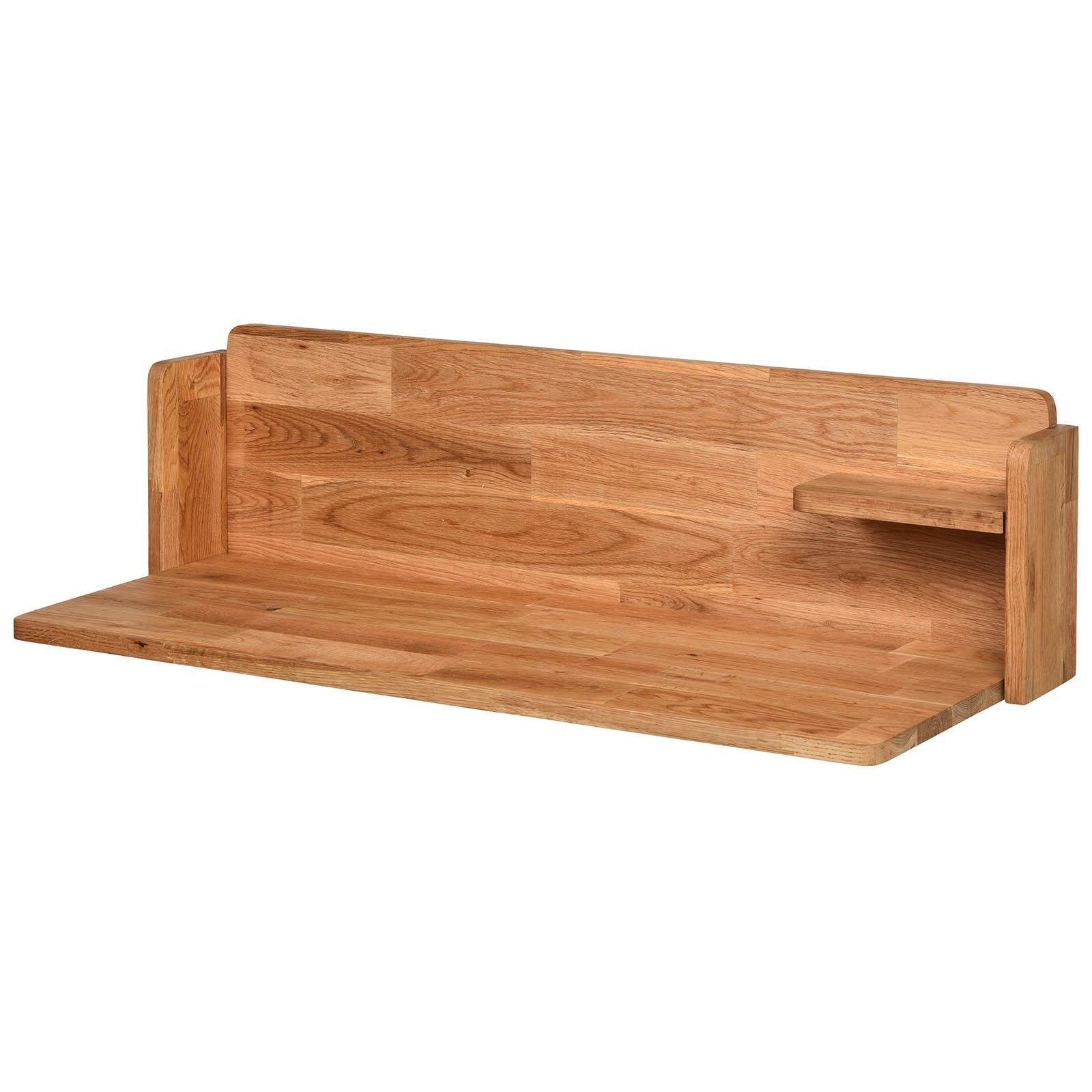 Depot Schreibtisch Wand-Schreibtisch Luca (Packung, 1 Stück Wand-Schreibtisch), aus Eichenholz, B 90 Zentimeter, H 25 Zentimeter, T 35 Zentimeter