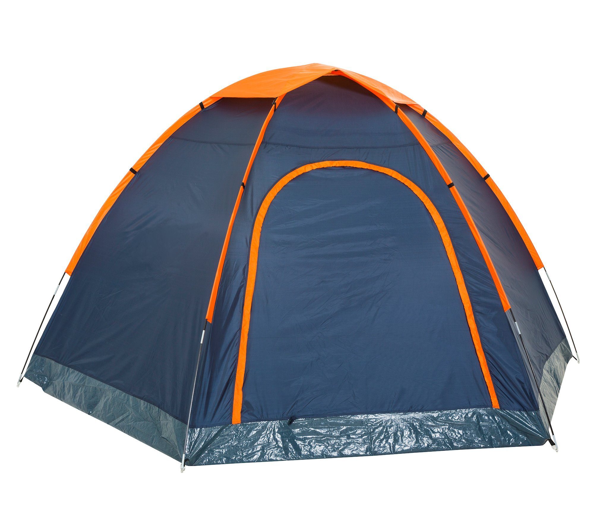 CampFeuer Kuppelzelt Zelt HexOne 3000 mm 4 4 Personen, / Blau, für Orange Wassersäule, Personen