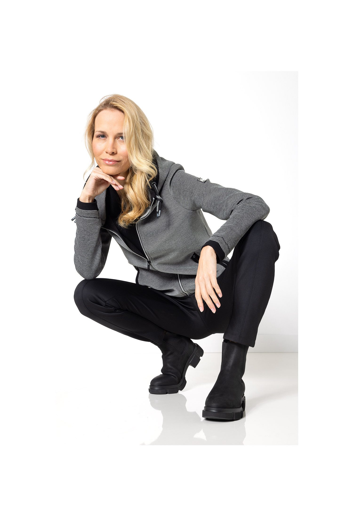 SER Sweatjacke Sweatjacke Melange W9924311W auch in großen Größen