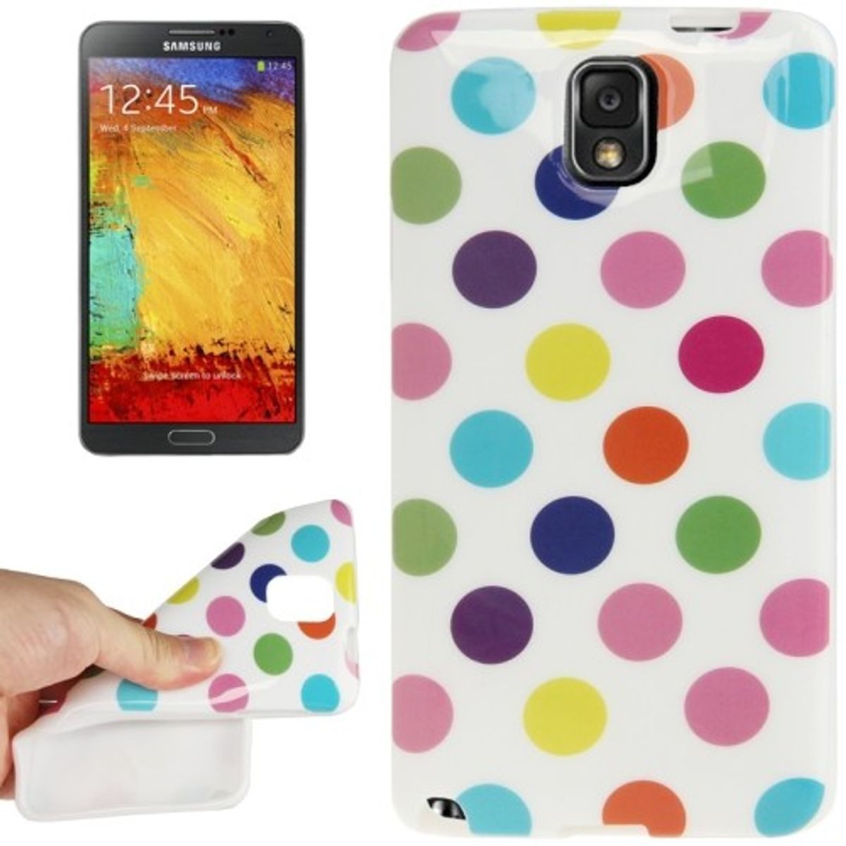König Design Handyhülle Samsung Galaxy Note 3, Samsung Galaxy Note 3 Handyhülle Backcover Weiß