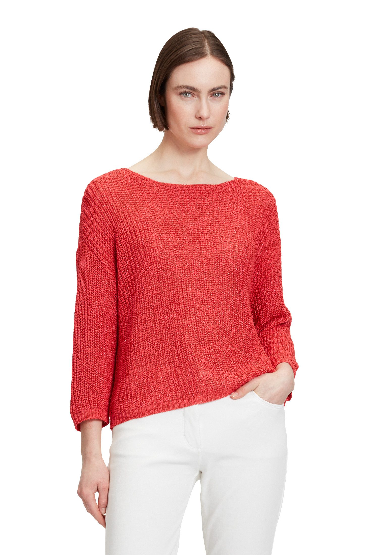 Strickpullover Betty Barclay Basic-Strickpullover mit Rippenstruktur