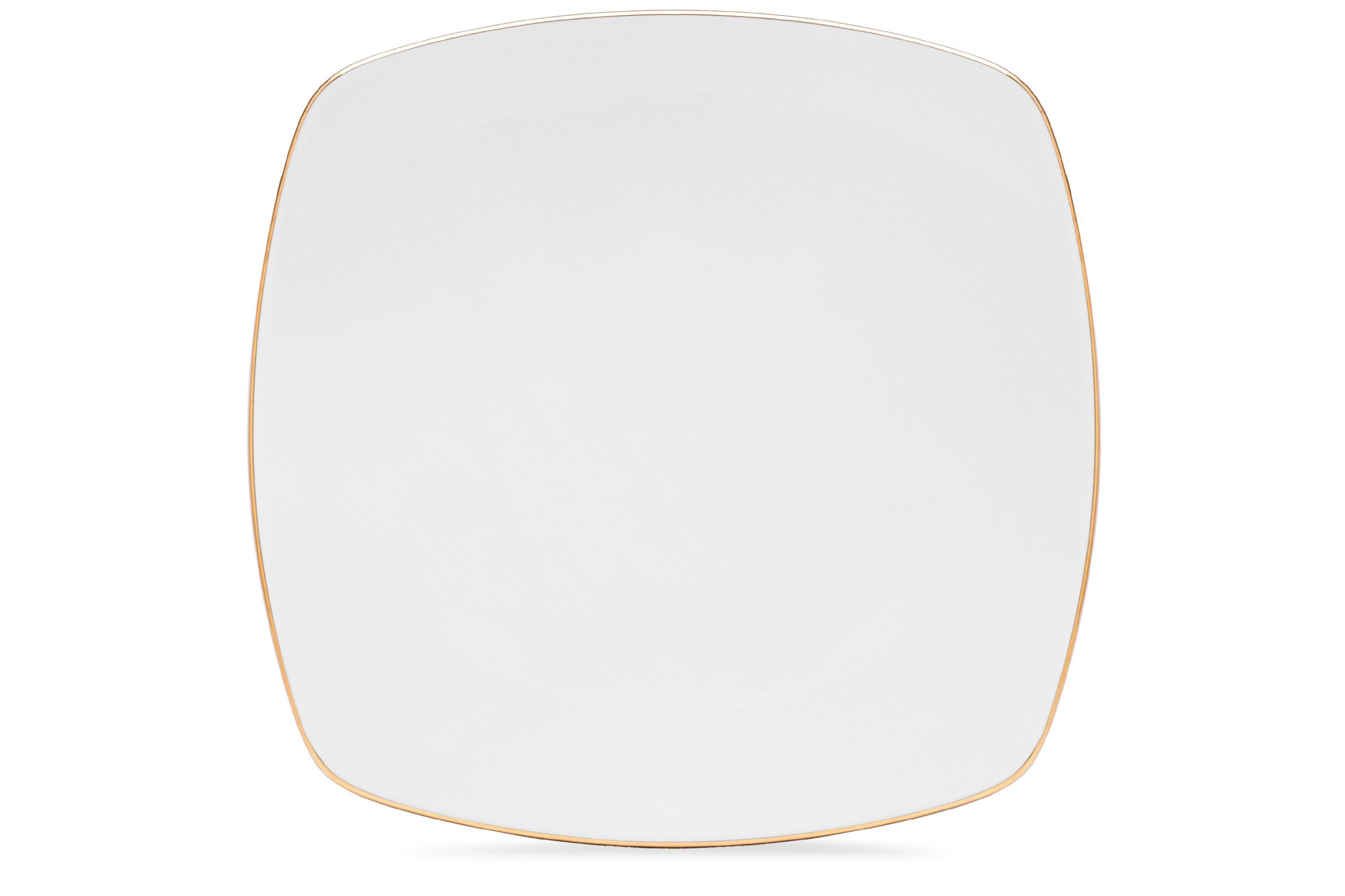 KONSIMO® Teller-Set CARLINA Speiseteller Geschirr-Set (6-tlg), 6 Personen, Porzellan, Handwäsche, quadratisch, Elegant