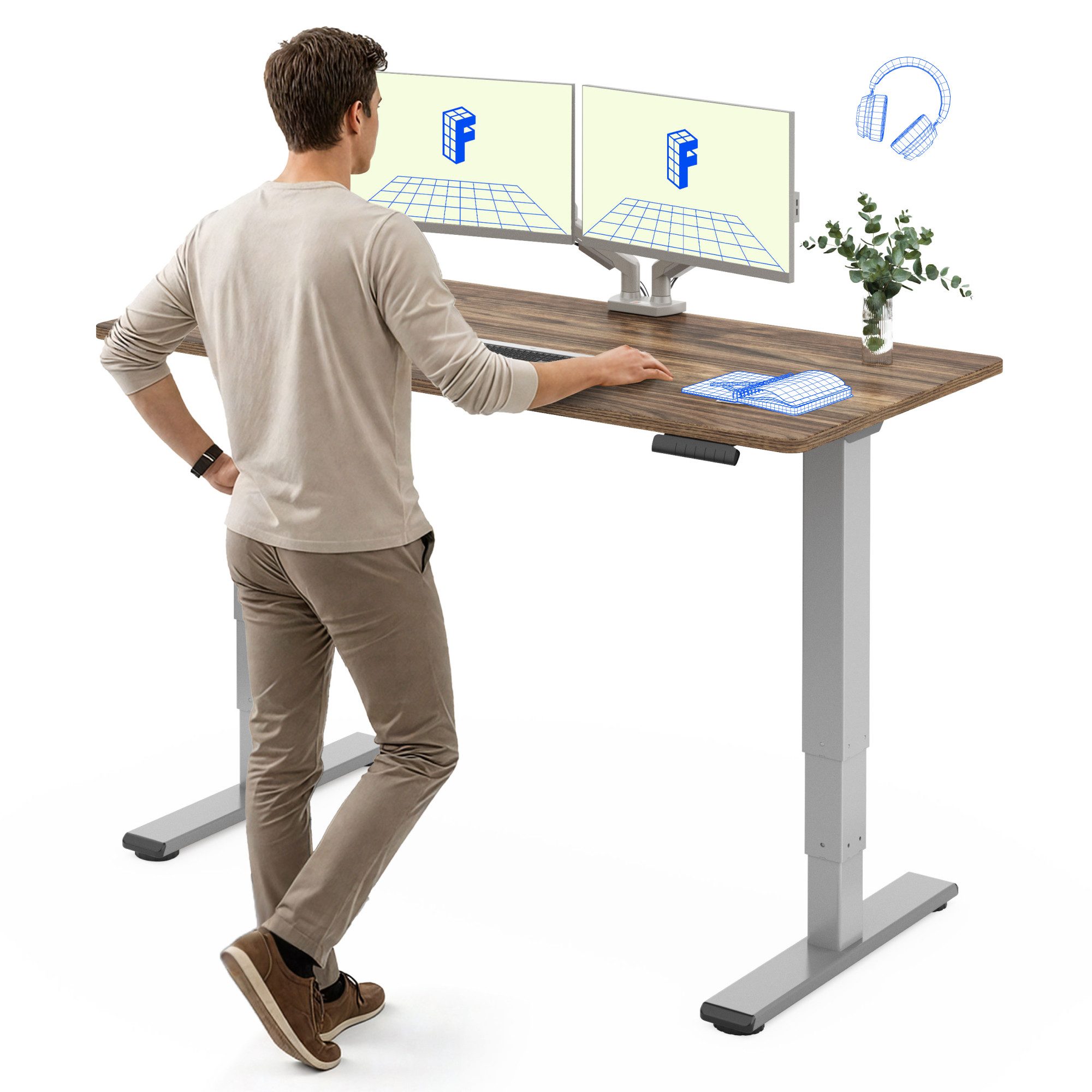 FLEXISPOT Schreibtisch Elektrisch Höhenverstellbarer Schreibtisch EC5 günstig online kaufen