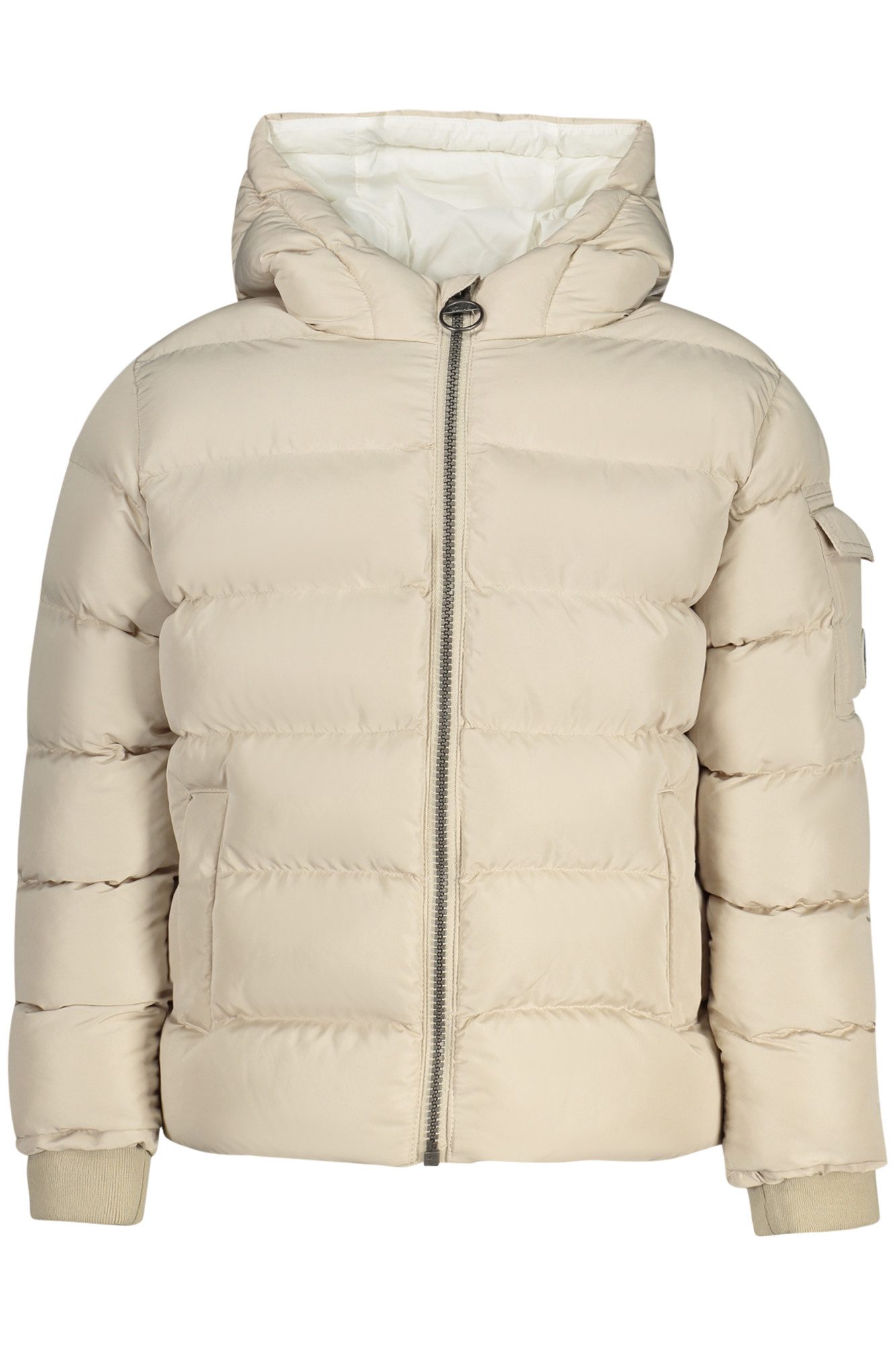 North Sails Outdoorjacke Stylische Kinderjacke Beige mit Kapuze und Taschen - Umweltfreundlich